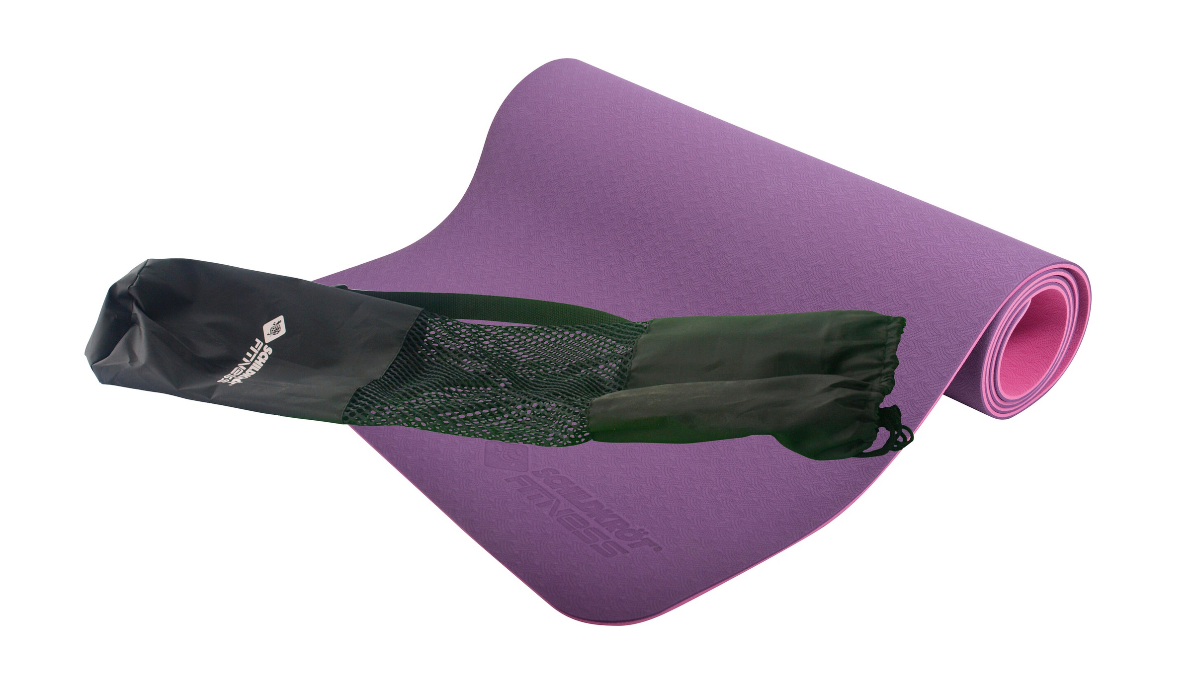 Schildkröt Yogamatte »Yogamatte 4mm BICOLOR - Violett/Rosa« Inkl. Tasche mit Kordelzug / PVC frei