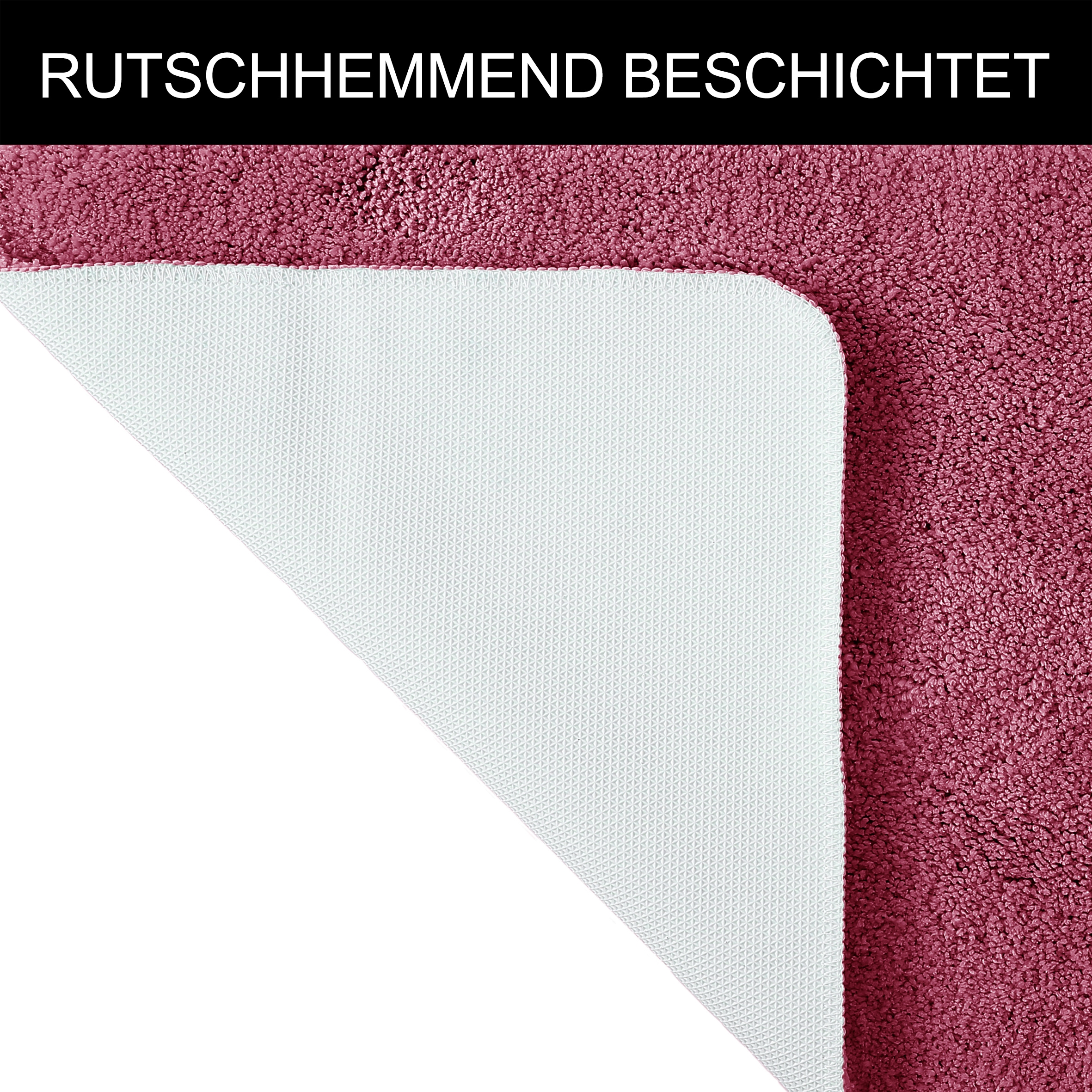 OTTO home Badematte »Inga, Badezimmer Teppich, Badvorleger« Höhe 20 mm rutschhemmend beschichtet fußbodenheizungsgeeignet | schnell trocknend | strapazierfähig Badteppich, unifarben, weich, als halbrund und rechteckig erhältlich