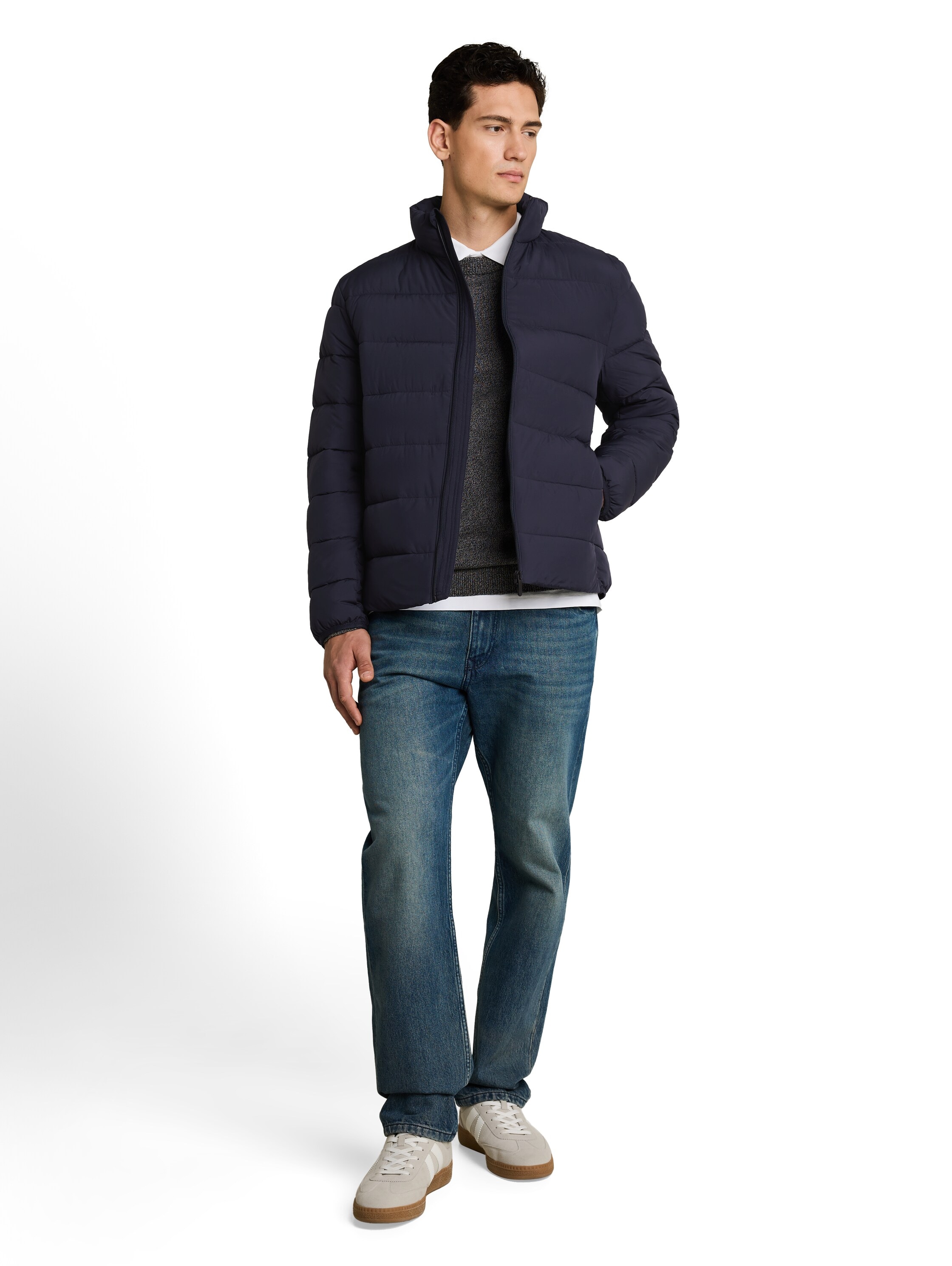 TOM TAILOR Denim Steppjacke mit Reißverschluss, aus Polyester
