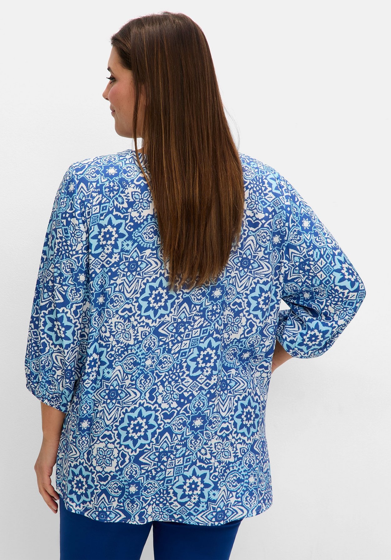 Sheego Tunika »Tunika mit Alloverdruck und 3/4-Arm«