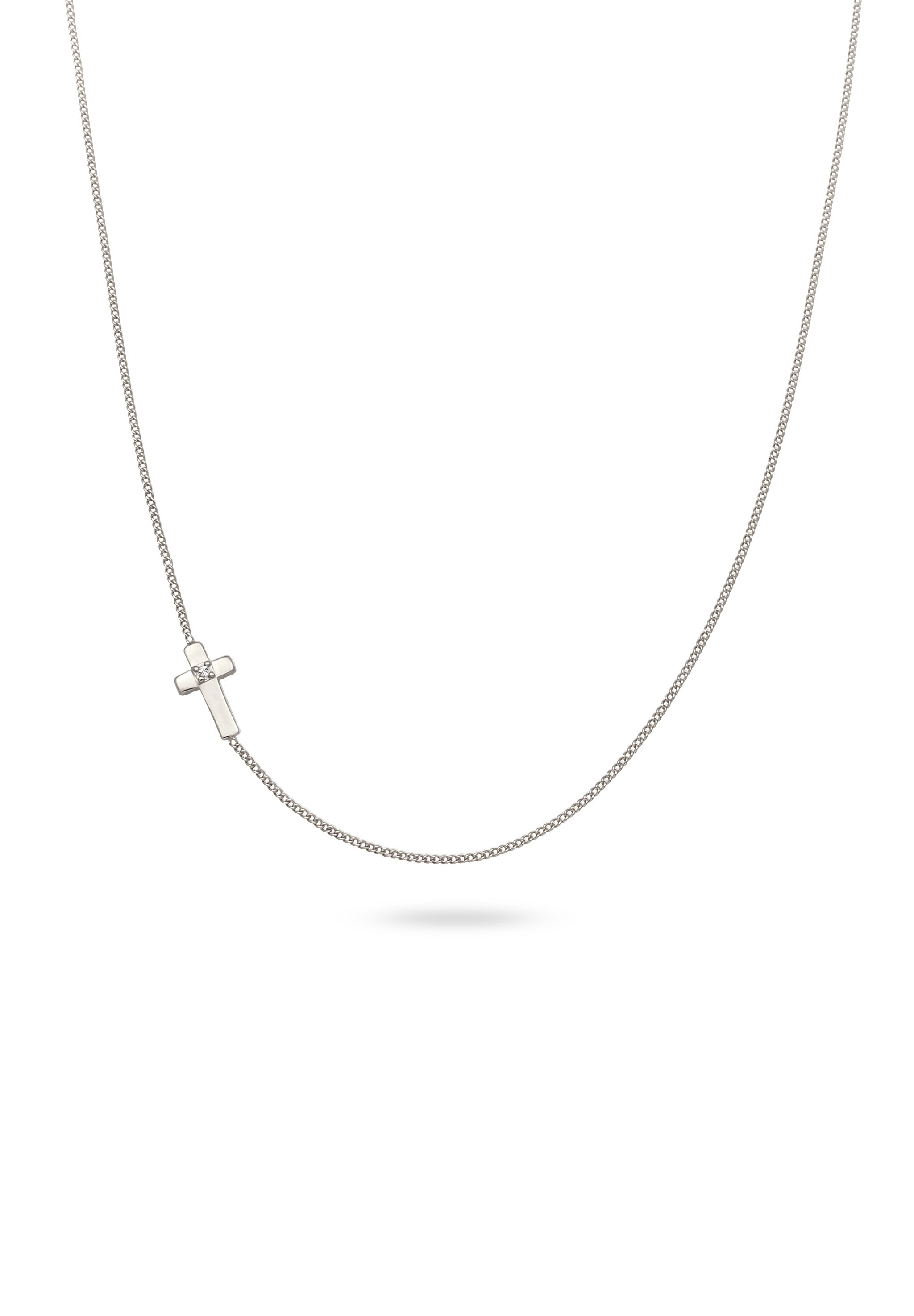 Elli Kette mit Anhänger »Halskette Kreuz mit Kristalle von Swarovski® Weiß, 925 Sterling Silber«