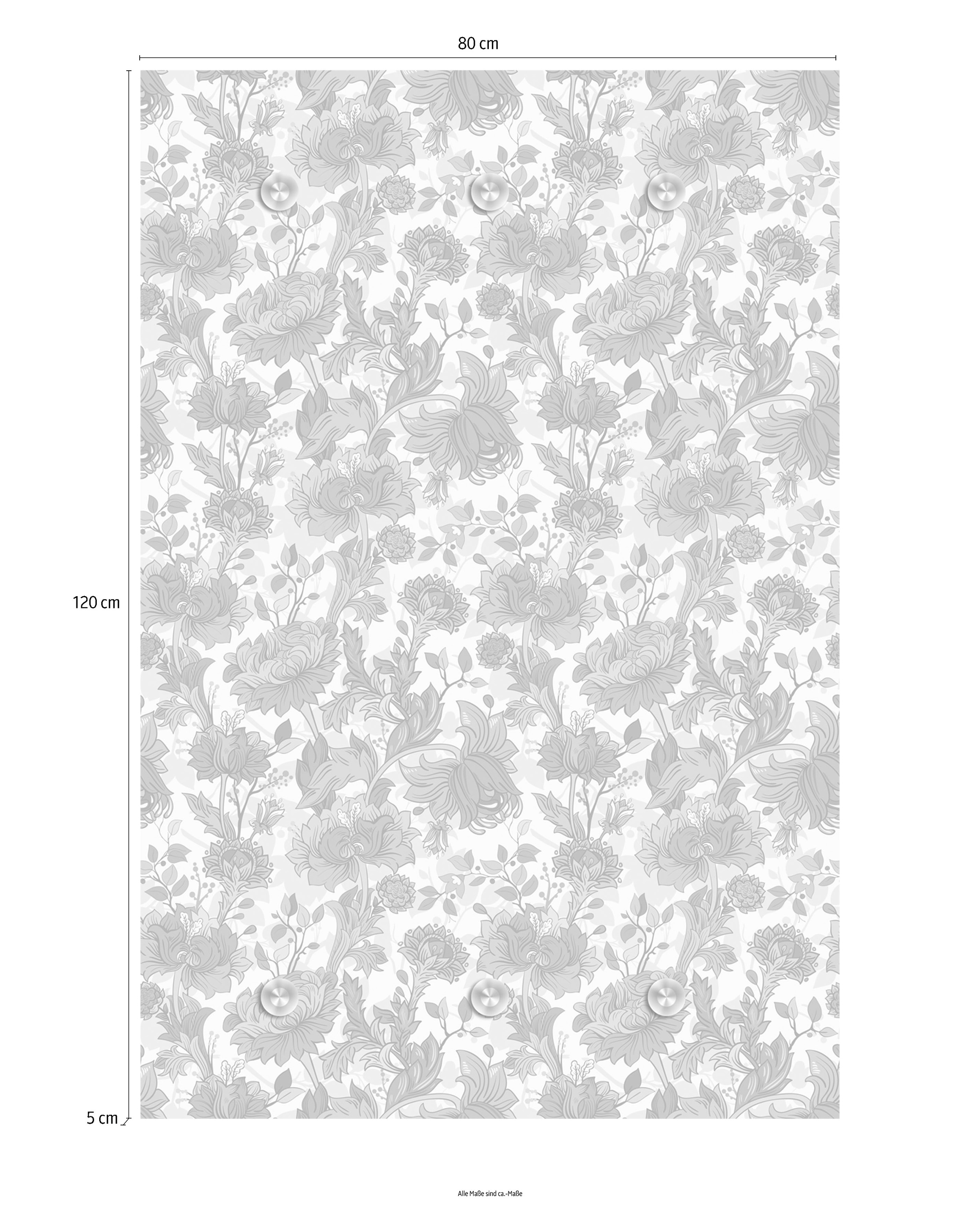 queence Garderobenleiste »Blumen«, mit 6 Haken, 80 x 120 cm