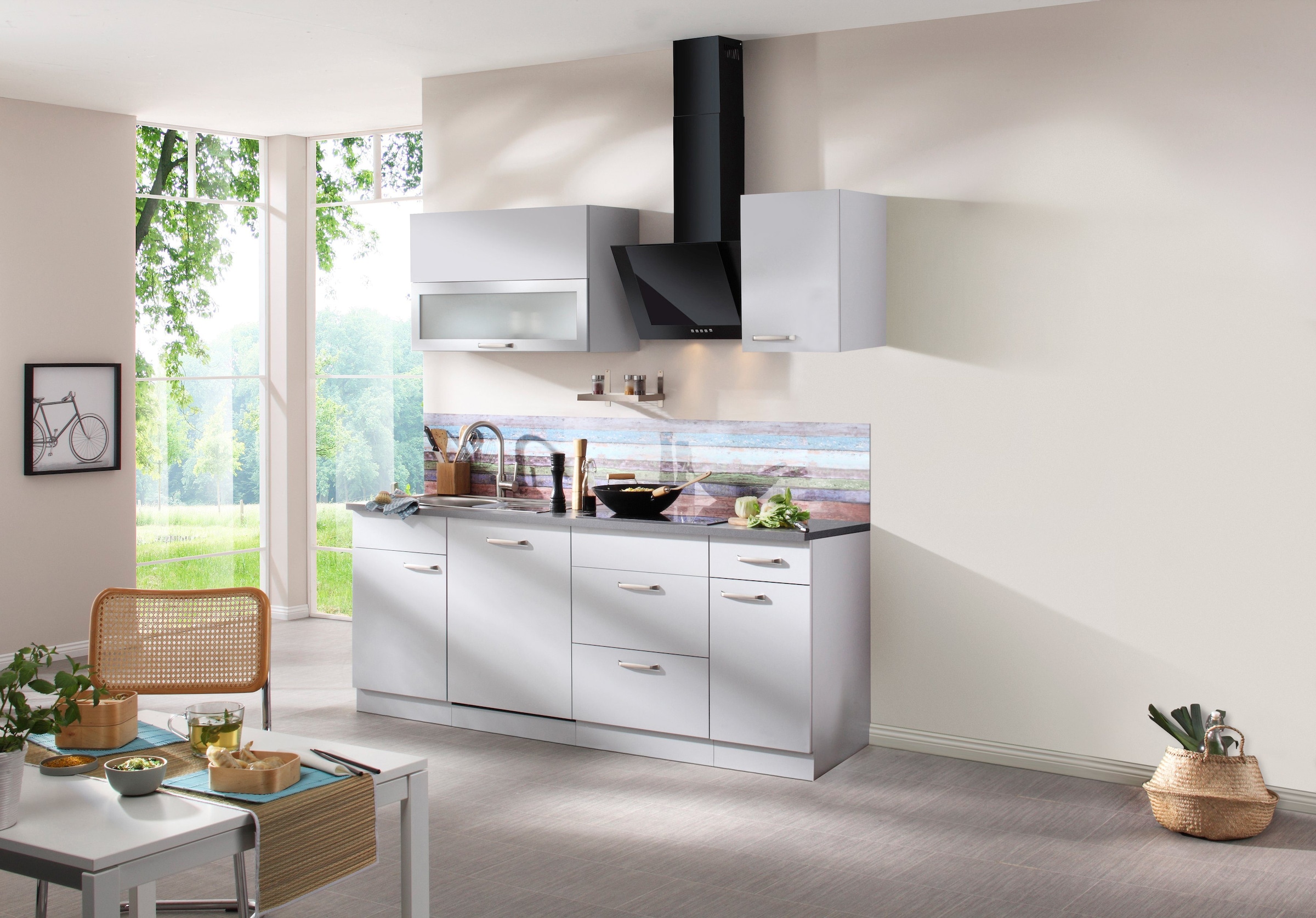 wiho Küchen Küchenzeile »Michigan« Breite 210 cm