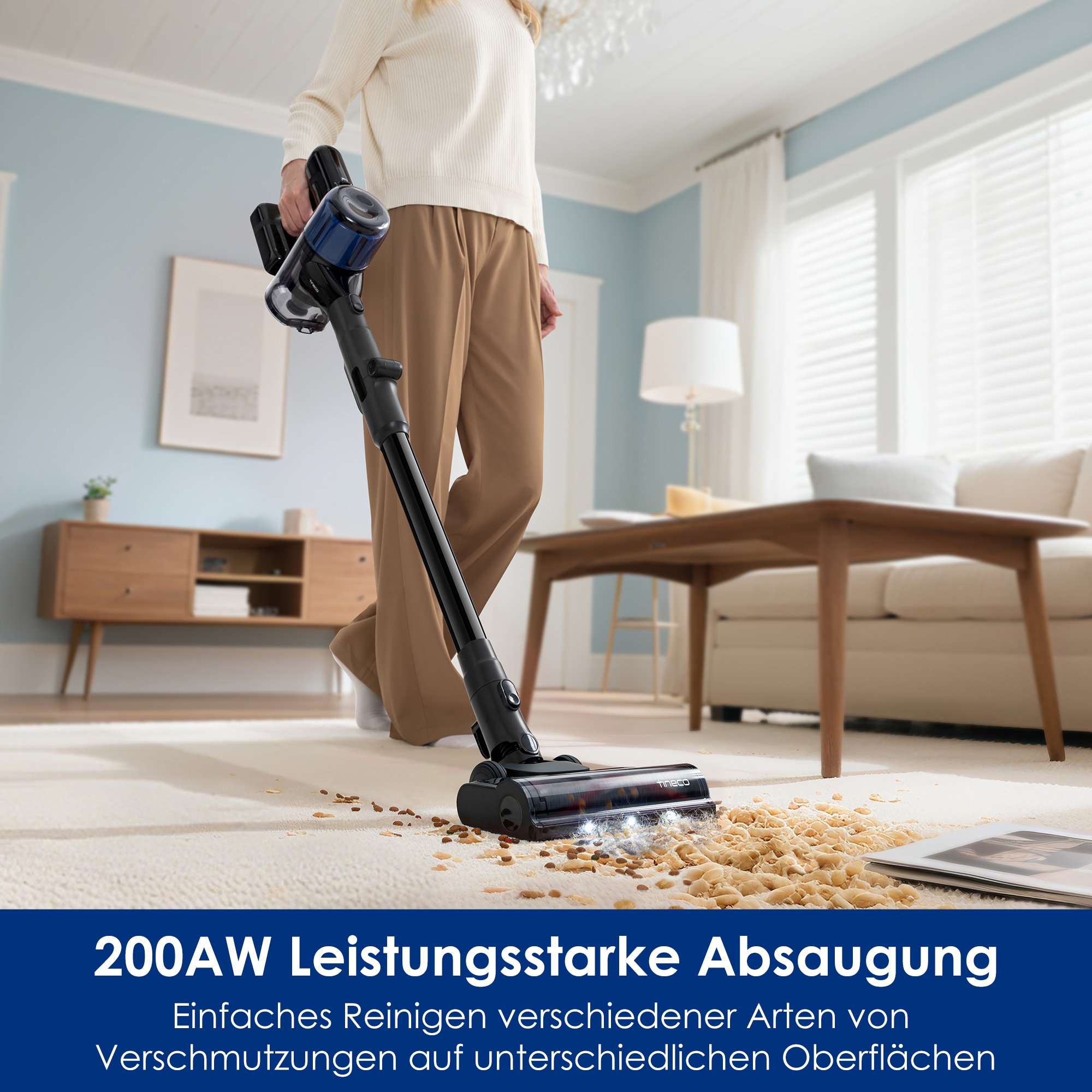 Tineco Akku-Stielstaubsauger »Pure One S30 Pro« 200W Saugleistung, Faltbares Saugrohr, starke Akku-Leistung