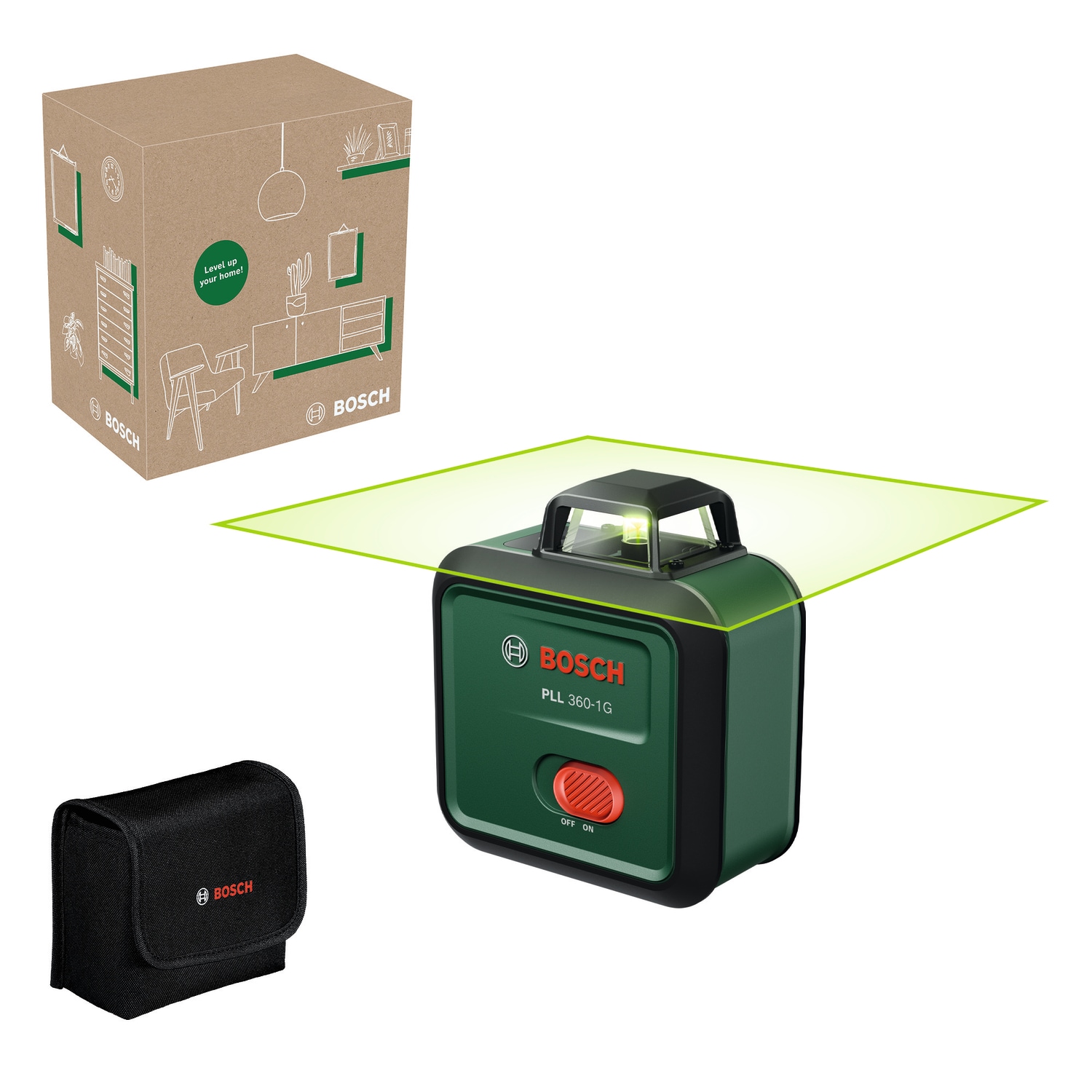 Bosch Home & Garden Linienlaser »PLL 360-1G UNI« mit eingebautem Akku