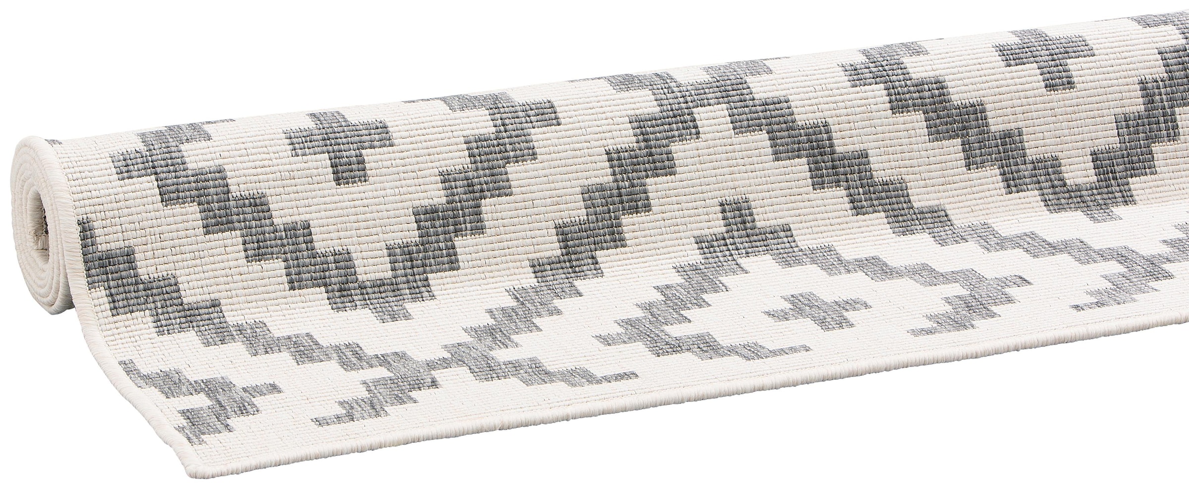 my home Teppich »Ronda Wendeteppich«, rechteckig, 5 mm Höhe, Sisal-Optik, Flachgewebe, In- und Outdoor, geometrisches Boho Design