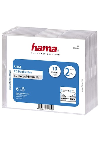 Hama CD-Leerhülle Slim Double, 10er-Pack, Transparent kaufen