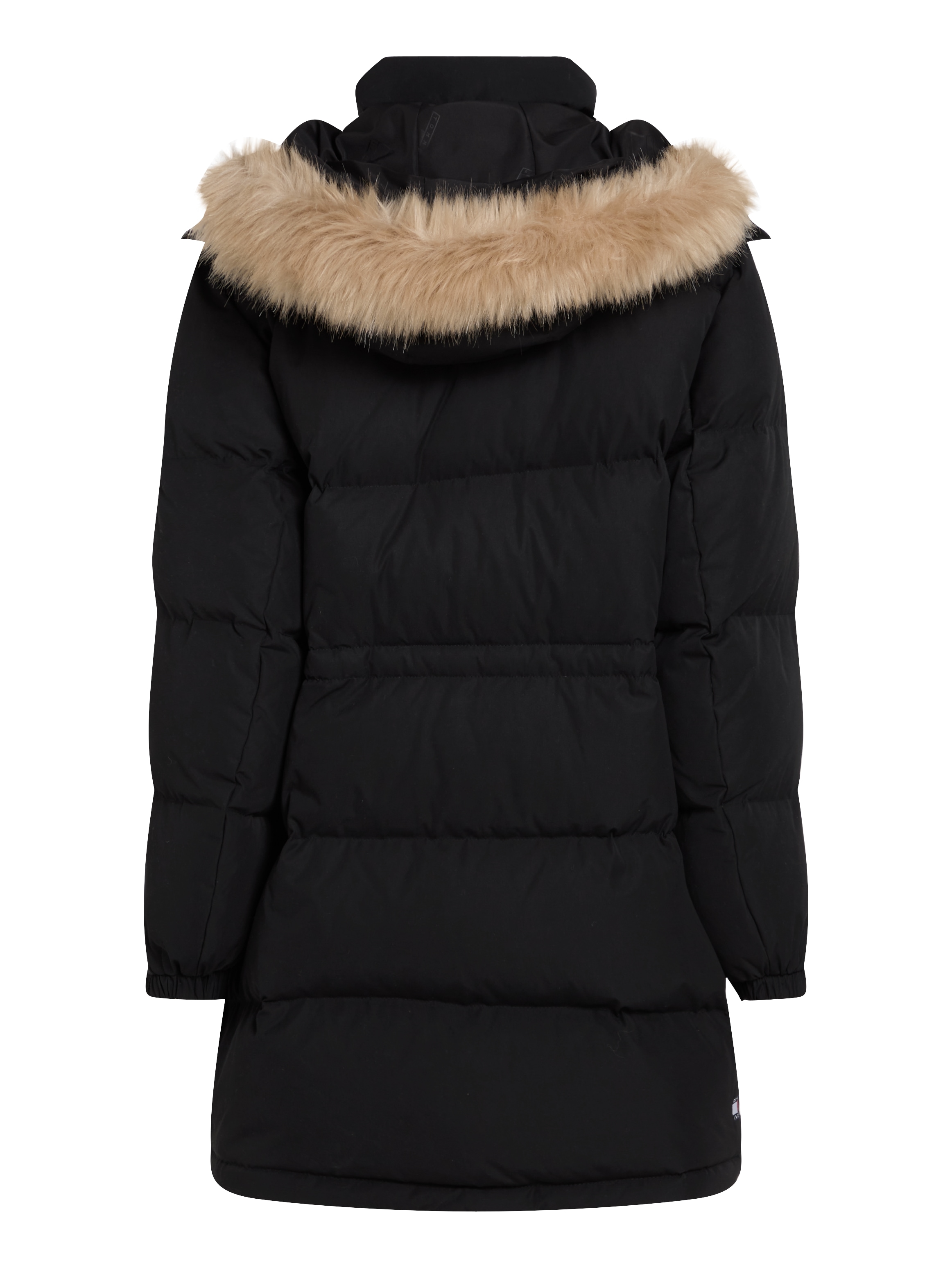 Tommy Jeans Steppjacke »TJW MIDI ALASKA FAUX FUR«, mit Kapuze, mit Fellimitat