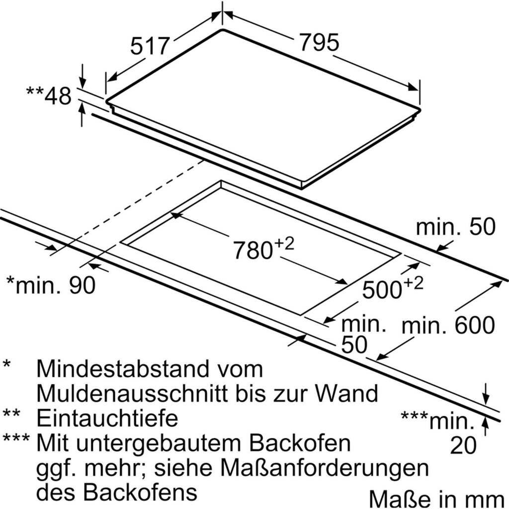 NEFF Backofen-Set »XB38I«, B1CCC0AN0, mit Teleskopauszug nachrüstbar