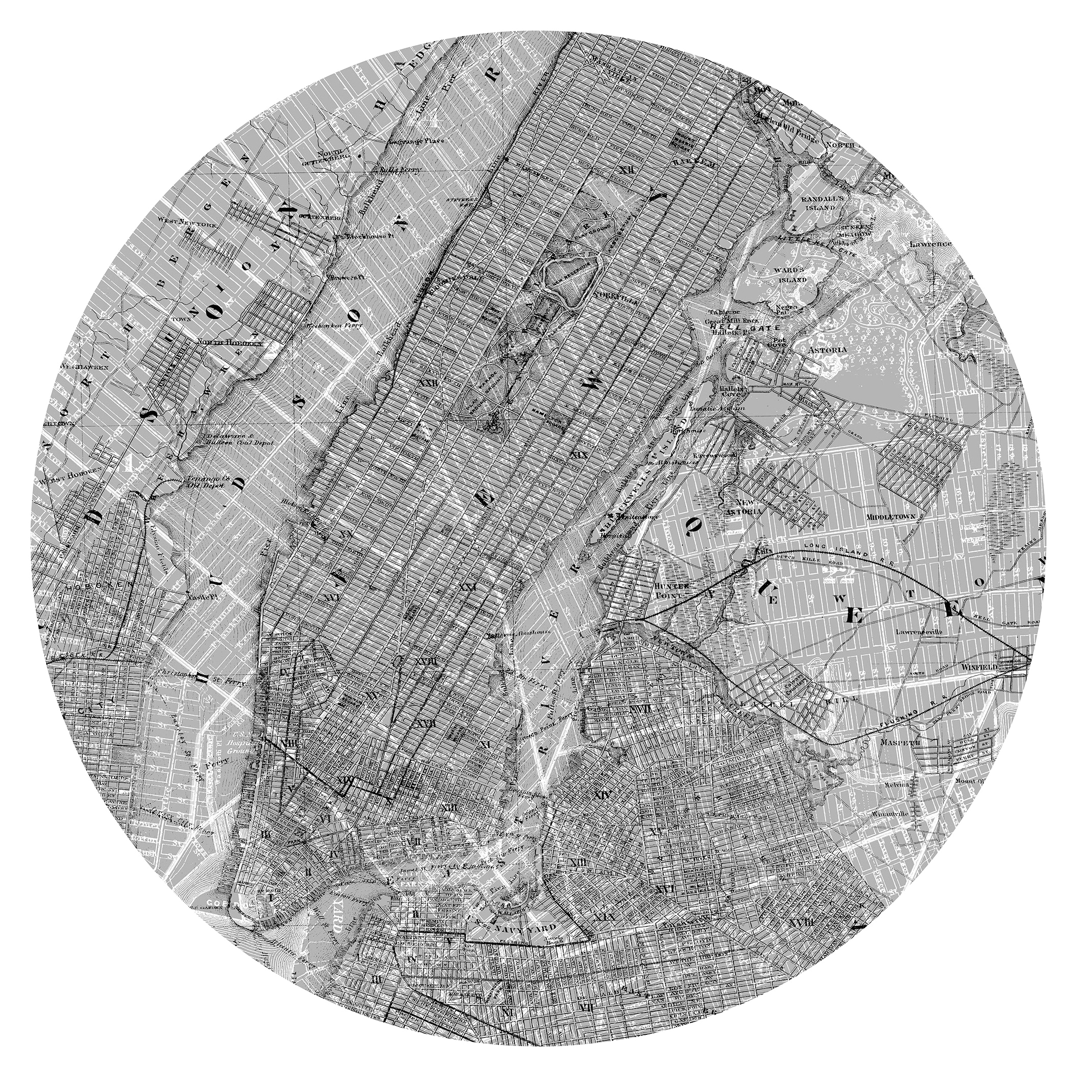 rund »Map«, kaufen (Breite Jahren Vliestapete Höhe), online x Komar 3 | selbstklebend Garantie mit XXL und 125x125 cm