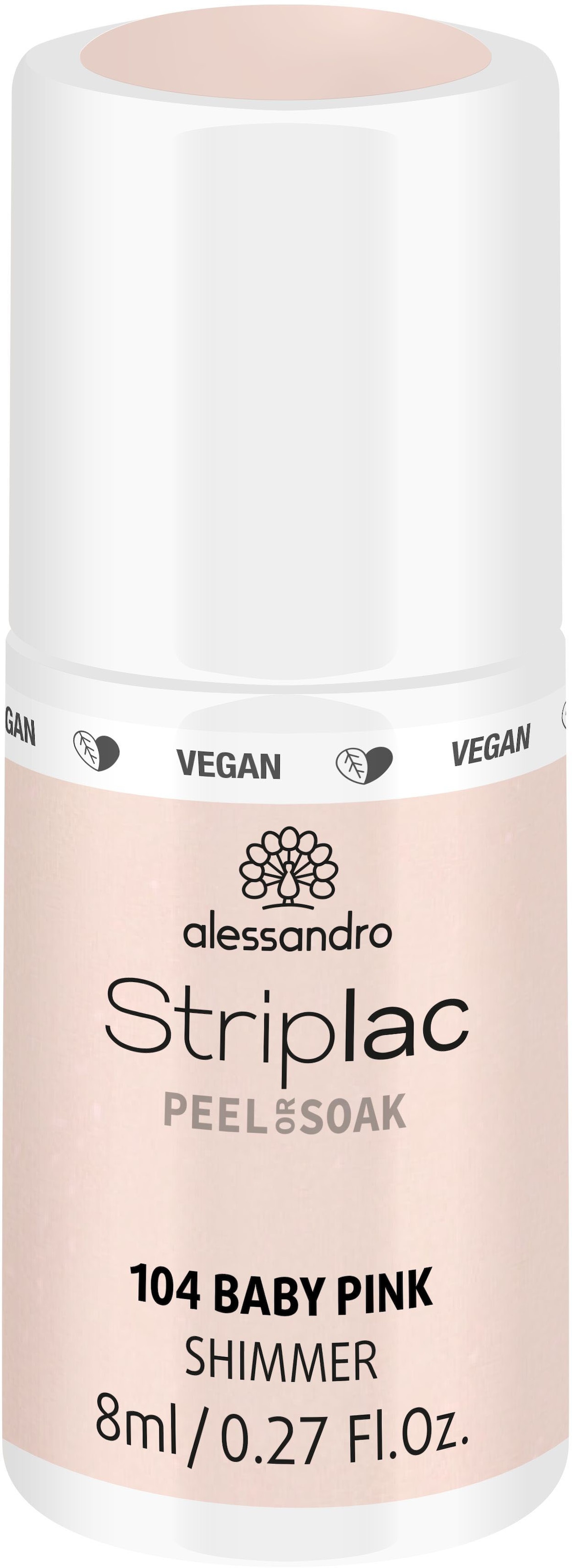 alessandro international UV-Nagellack »Striplac PEEL OR SOAK«, vegan