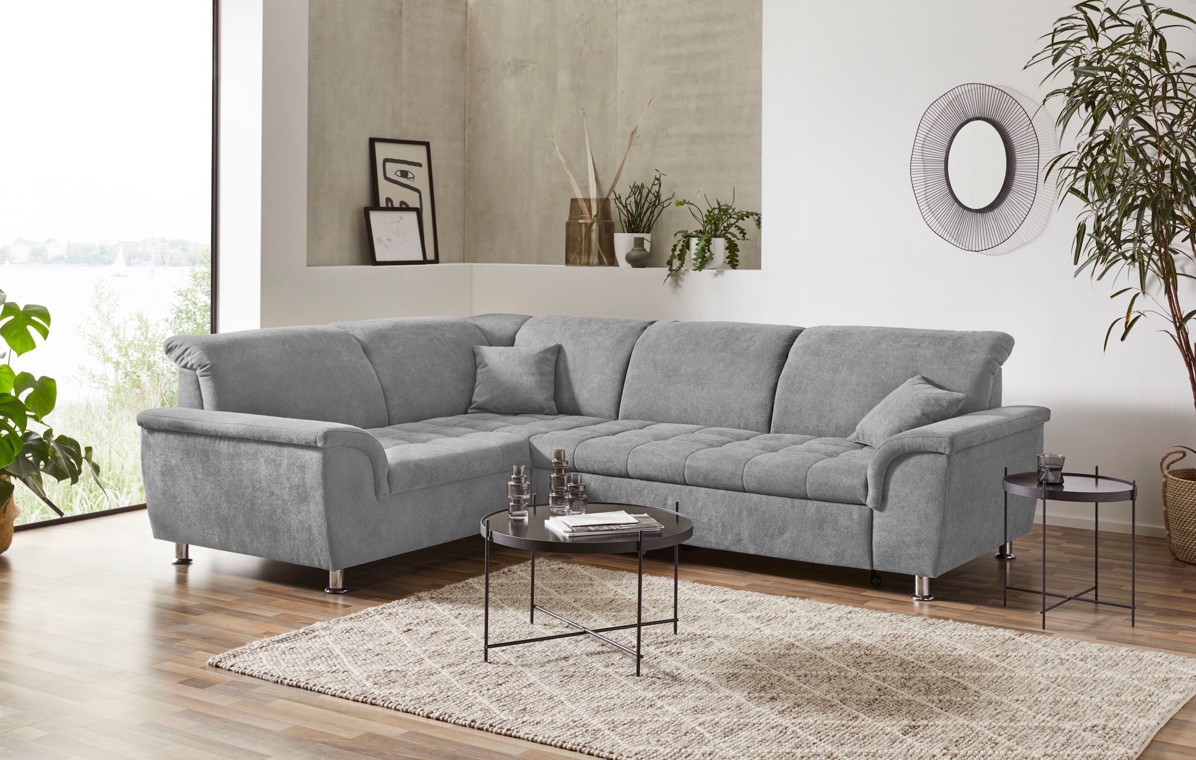 DOMO collection Ecksofa »Franzi L-Form«, wahlweise mit Kopfteilverstellung (dann Breite: 275 cm)