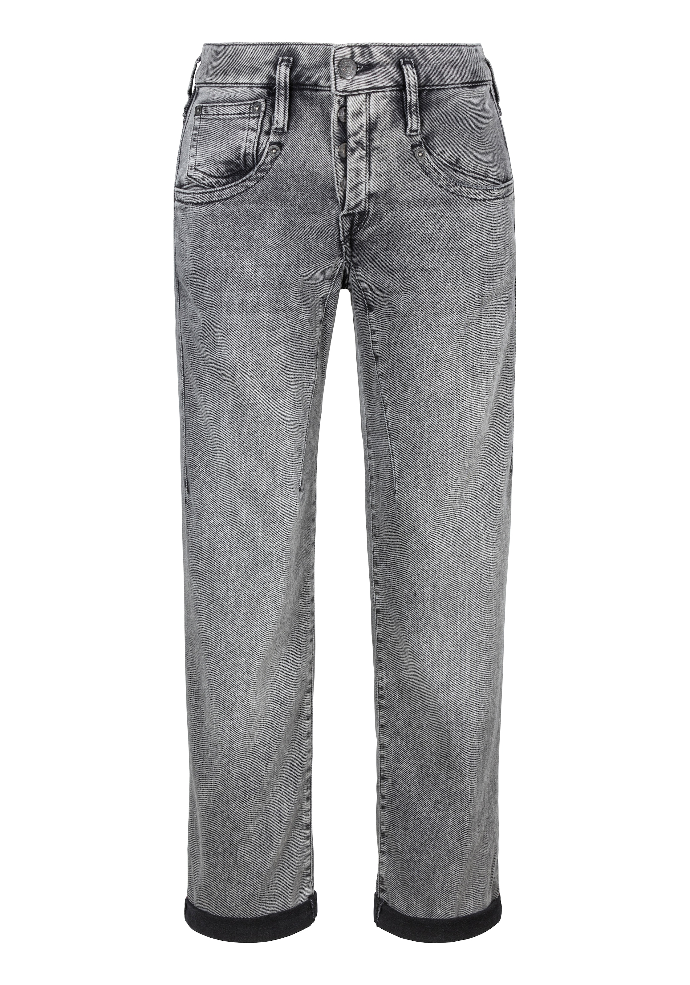 Herrlicher 5-Pocket-Jeans »Shyra Tap Organic Denim Brushed«, mit umgeschlagenem Saum