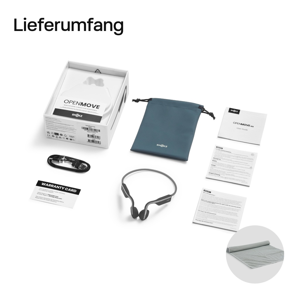 Shokz Open-Ear-Kopfhörer »OpenMove + Cooling Towel«