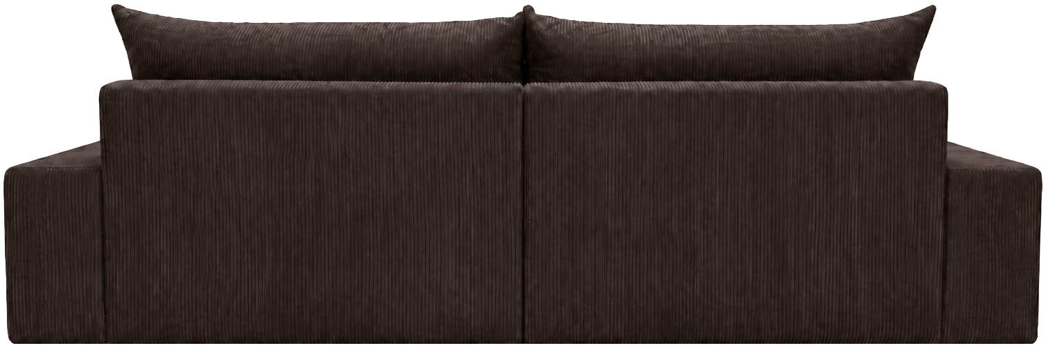 OTTO home Big-Sofa »Amici, B: 302 cm, Lounge-Sofa in Boucle und Cord« Mega-Sofa mit Lounge-Komfort, Federkern & 6 Zierkissen