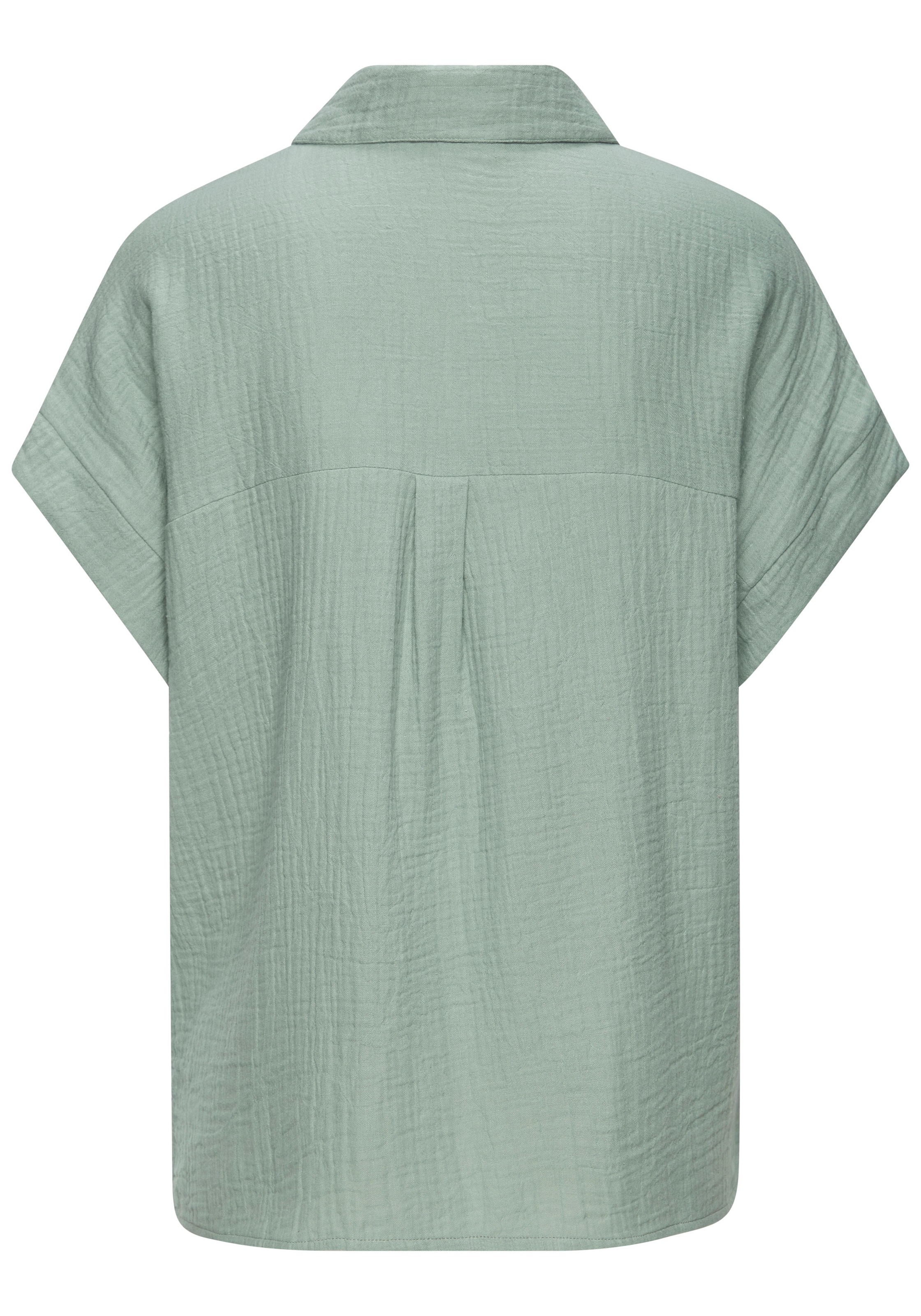 Beachtime Kurzarmbluse aus Musselin, Hemdbluse, Oversize