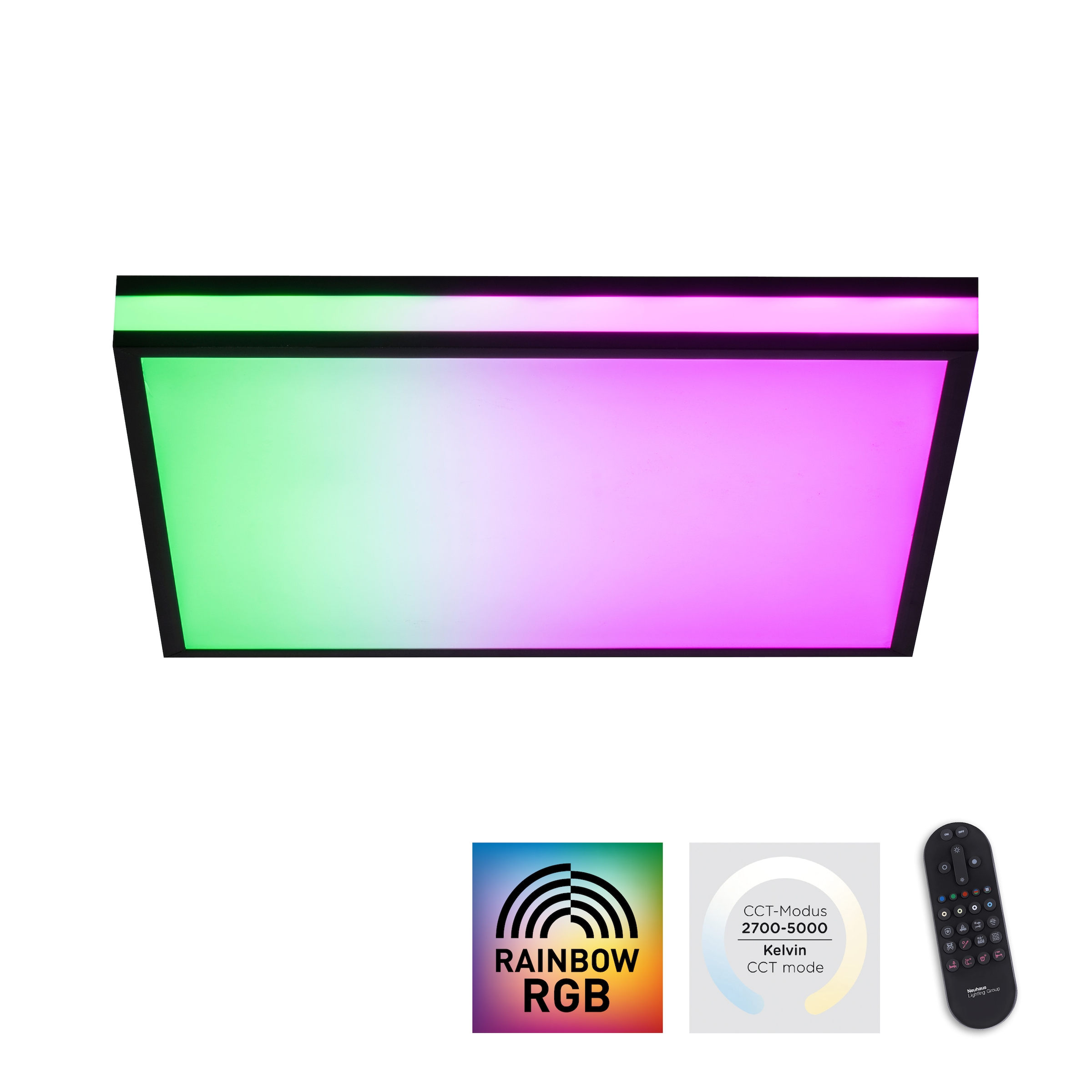 Infrarot »MARIO«, | RGB-Rainbow, Fernbedienung, Leuchten - online LED, CCT 3 Jahren Deckenleuchte inkl. XXL kaufen über mit 1 flammig-flammig, Direkt Garantie dimmbar,