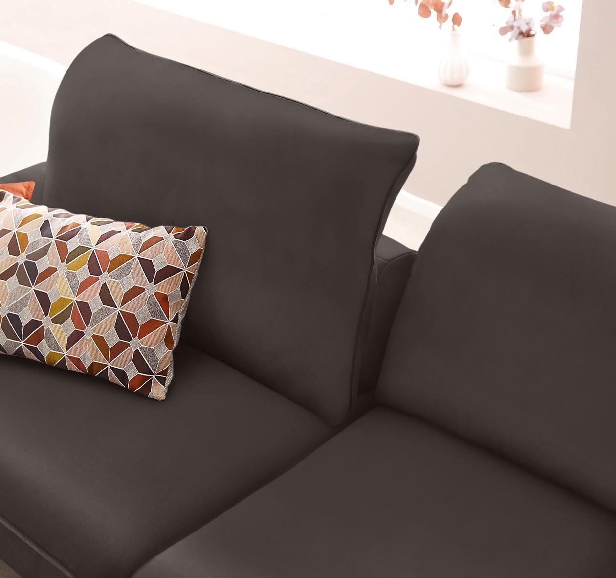 W.SCHILLIG Ecksofa »enjoy&MORE, mit tollem Sitzkomfort, elegant und bequem, L-Form«, mit Sitztiefenverstellung, Füße silber matt, Breite 294 cm