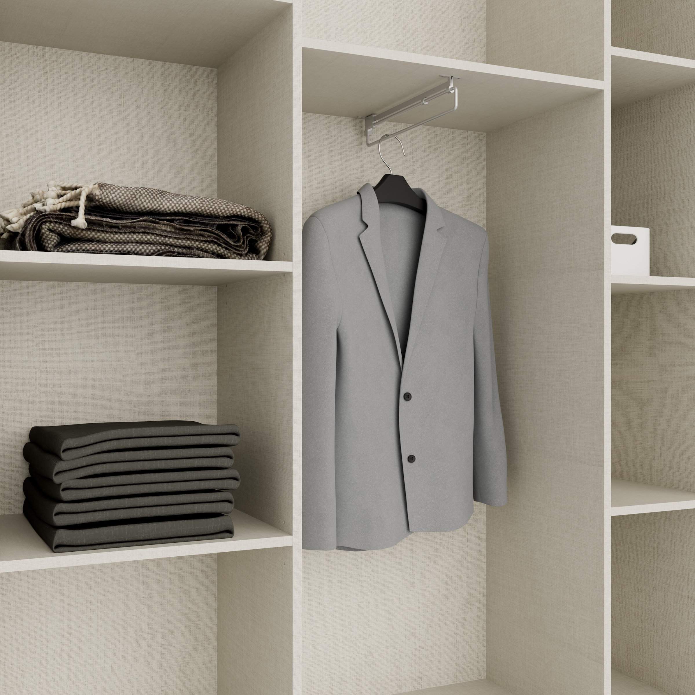 FORTE Kleiderschrank B/H/T 133,2/210,5/42 cm, stehende Montage