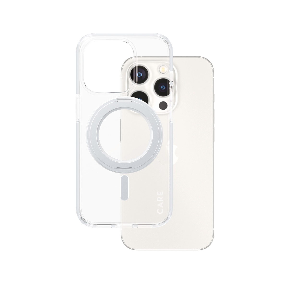 CARE by PanzerGlass Handyhülle »Kickstand Case mit MagSafe für Apple iPhone 15 Pro« Backcover, Schutzhülle, Handyschutzhülle, Case, Schutzcase, stoßfest