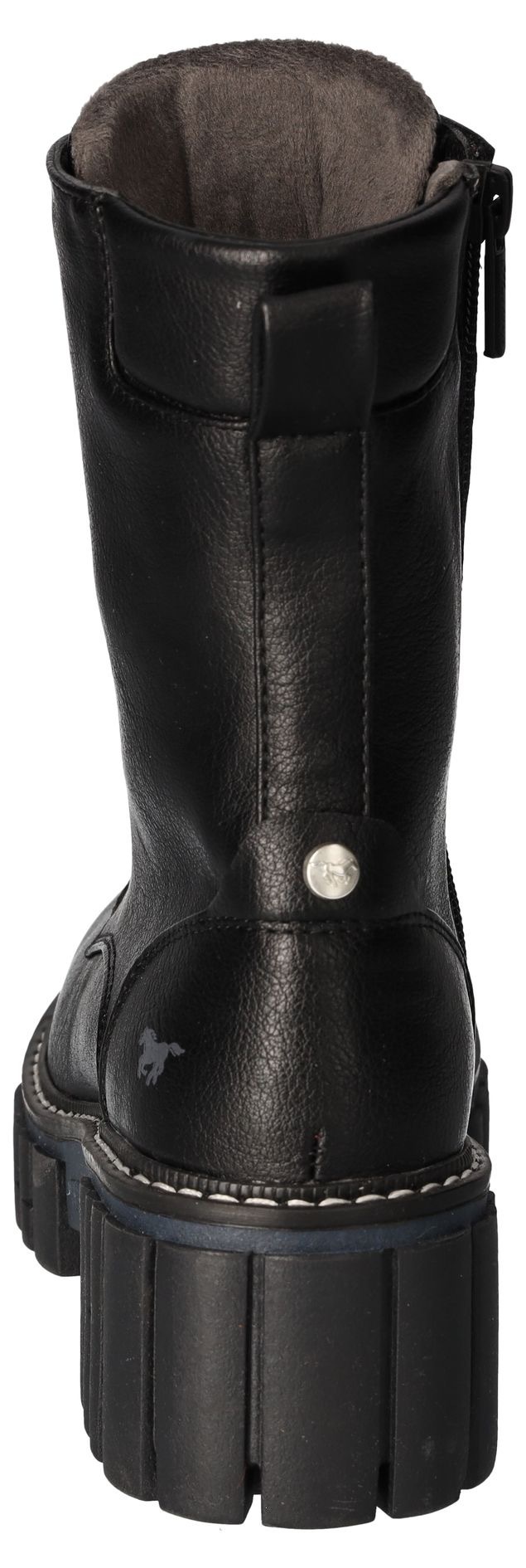 Mustang Shoes Schnürboots, Blockabsatz, Schnürstiefelette mit käftiger Profilsohle