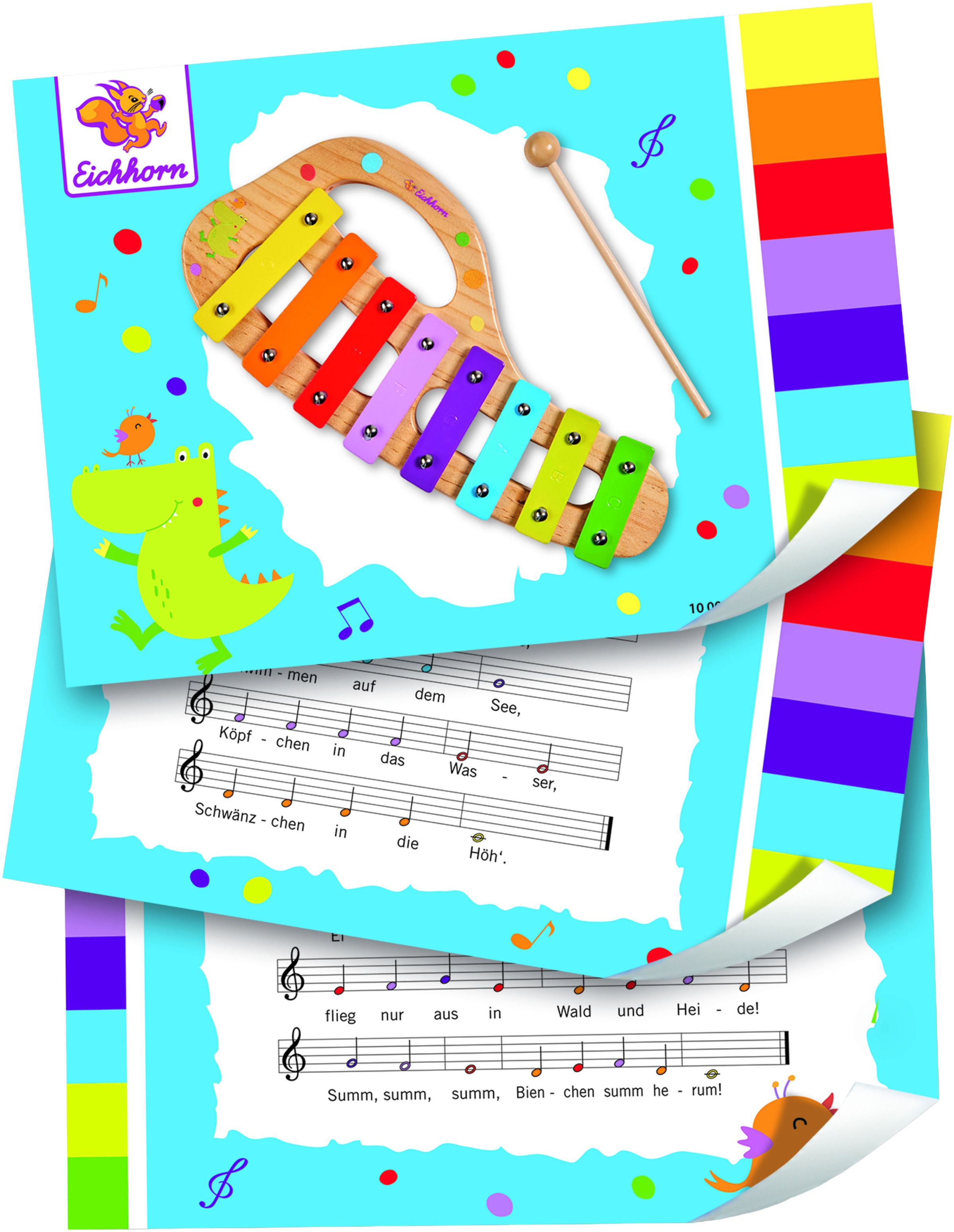 Eichhorn Spielzeug-Musikinstrument »Xylophon« inkl. Liederbuch