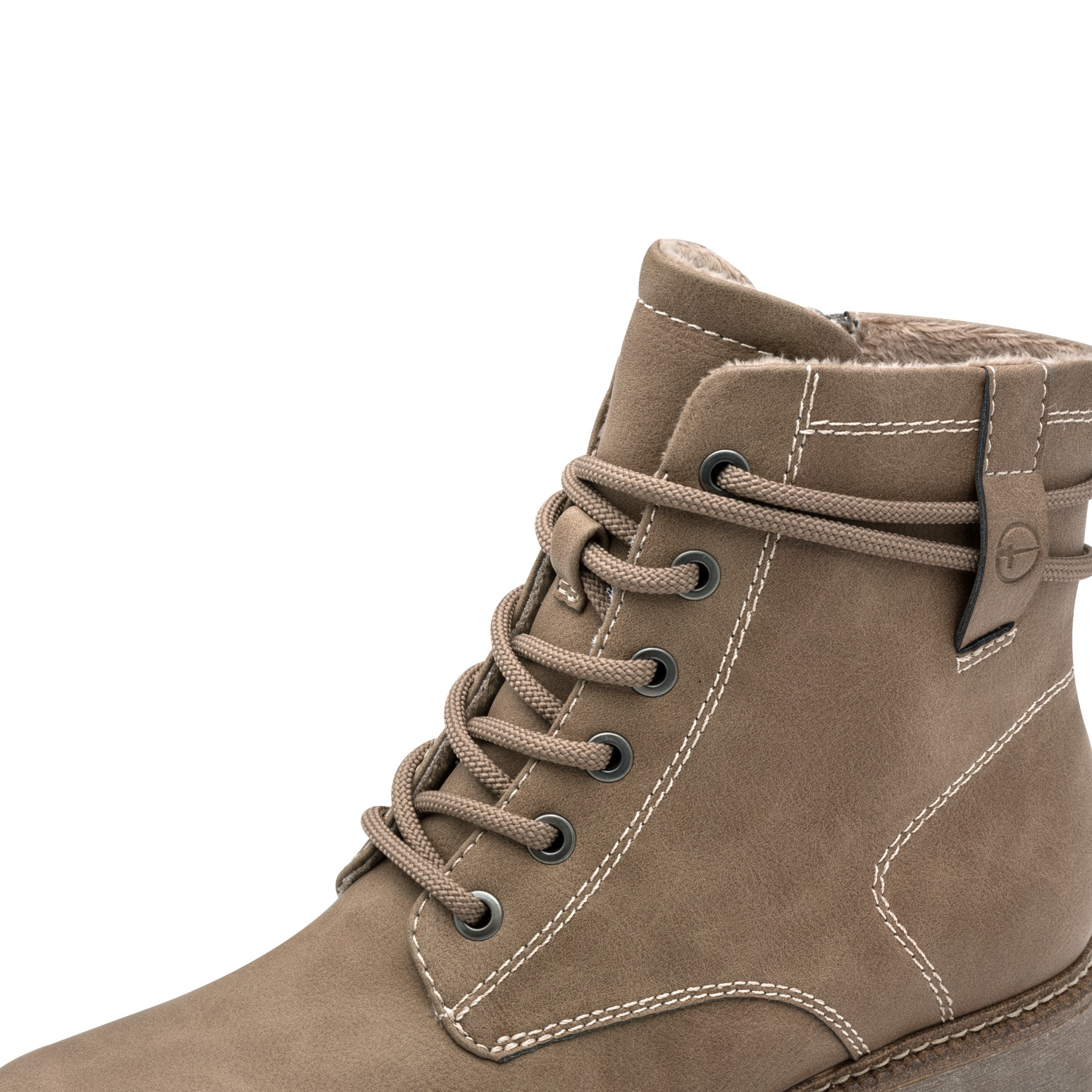 Tamaris Schnürstiefelette  , Blockabsatz, Schnürboots in veganer Verarbeitung