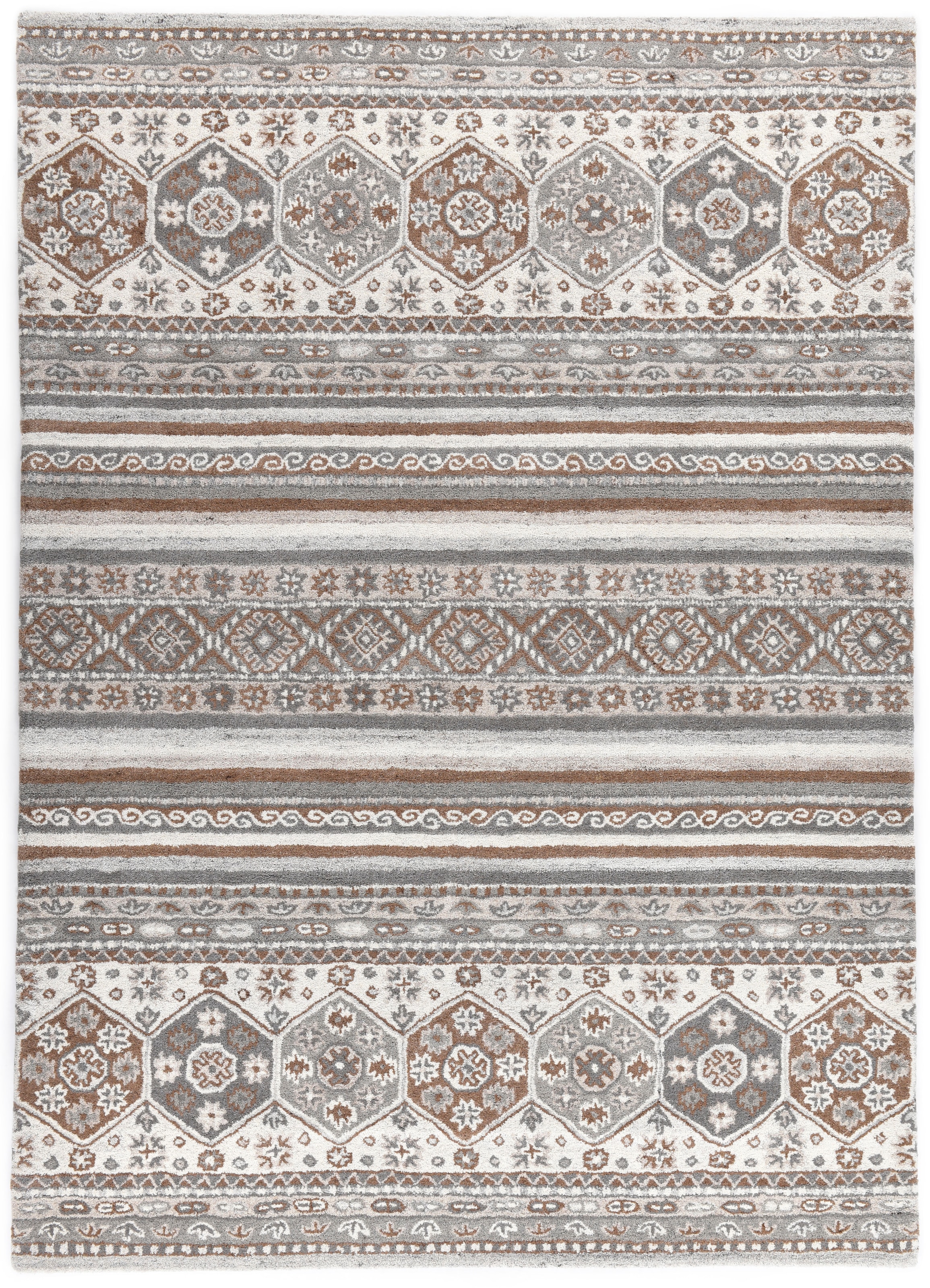 THEKO Wollteppich »Royal Shaal - 1719«, rechteckig, 120 mm Höhe, Obermaterial: reine Wolle, handgetuftet, auch als Läufer