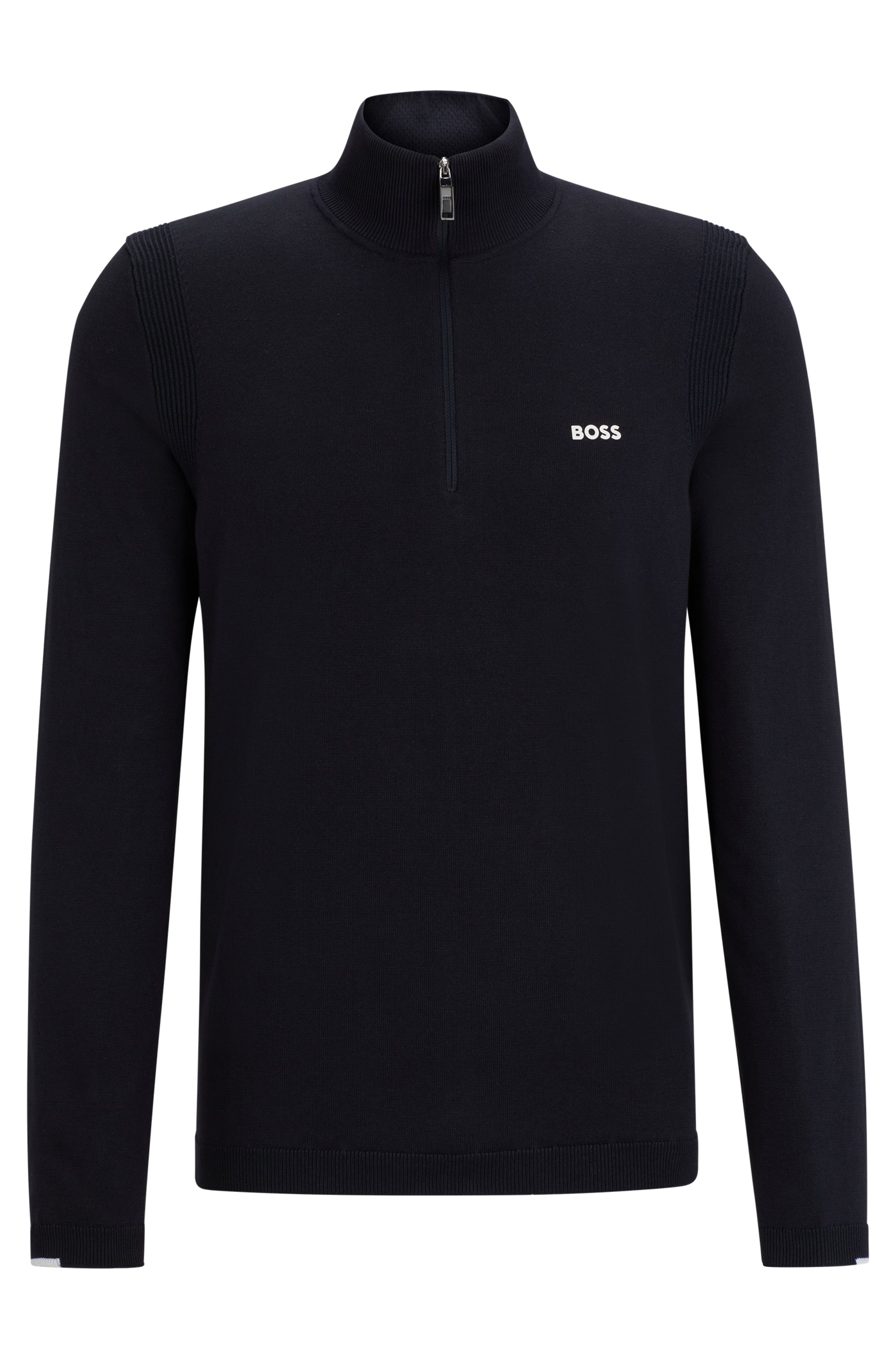 BOSS GREEN Strickpullover »Ever-X_QZ«, mit Reißverschluss