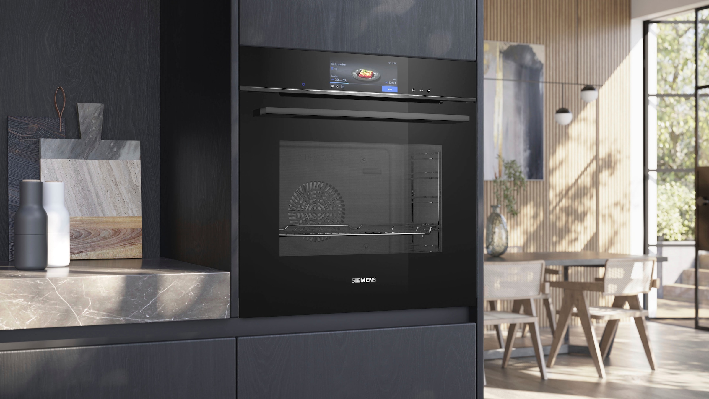 SIEMENS Dampfbackofen iQ700 »HS758G3B1«, mit Teleskopauszug nachrüstbar, ecoClean Plus