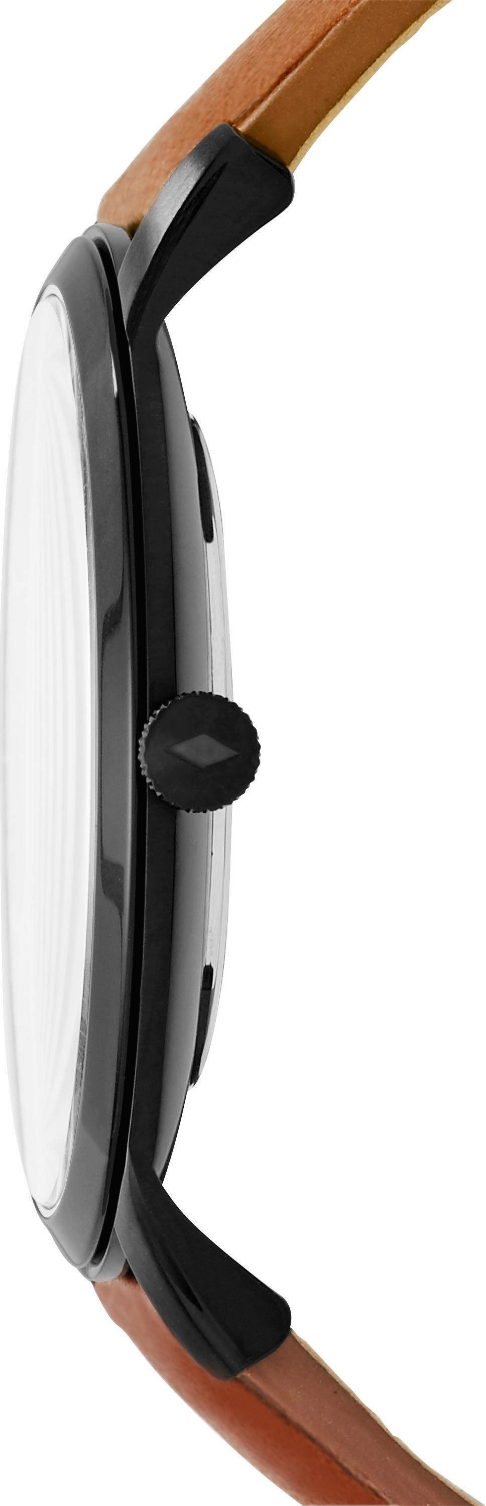 Fossil Quarzuhr »MINIMALIST 3H«, Armbanduhr, Herrenuhr, Lederarmband