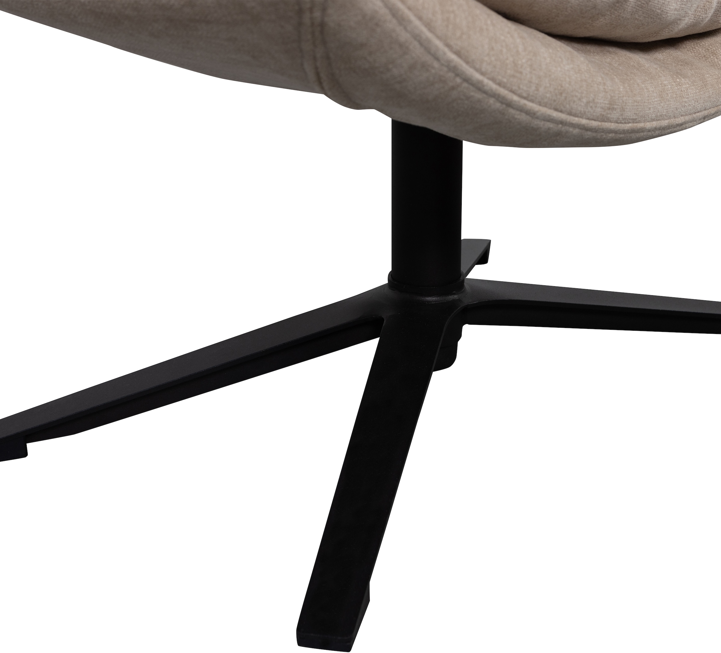 WOOOD Drehsessel »Kube mit Drehmechanismus inkl. Hocker B 74 x T 89 x H 100 cm« Hohe Verschleißfestigkeit, Newt-Chenillebezug, Tragkraft 120 kg