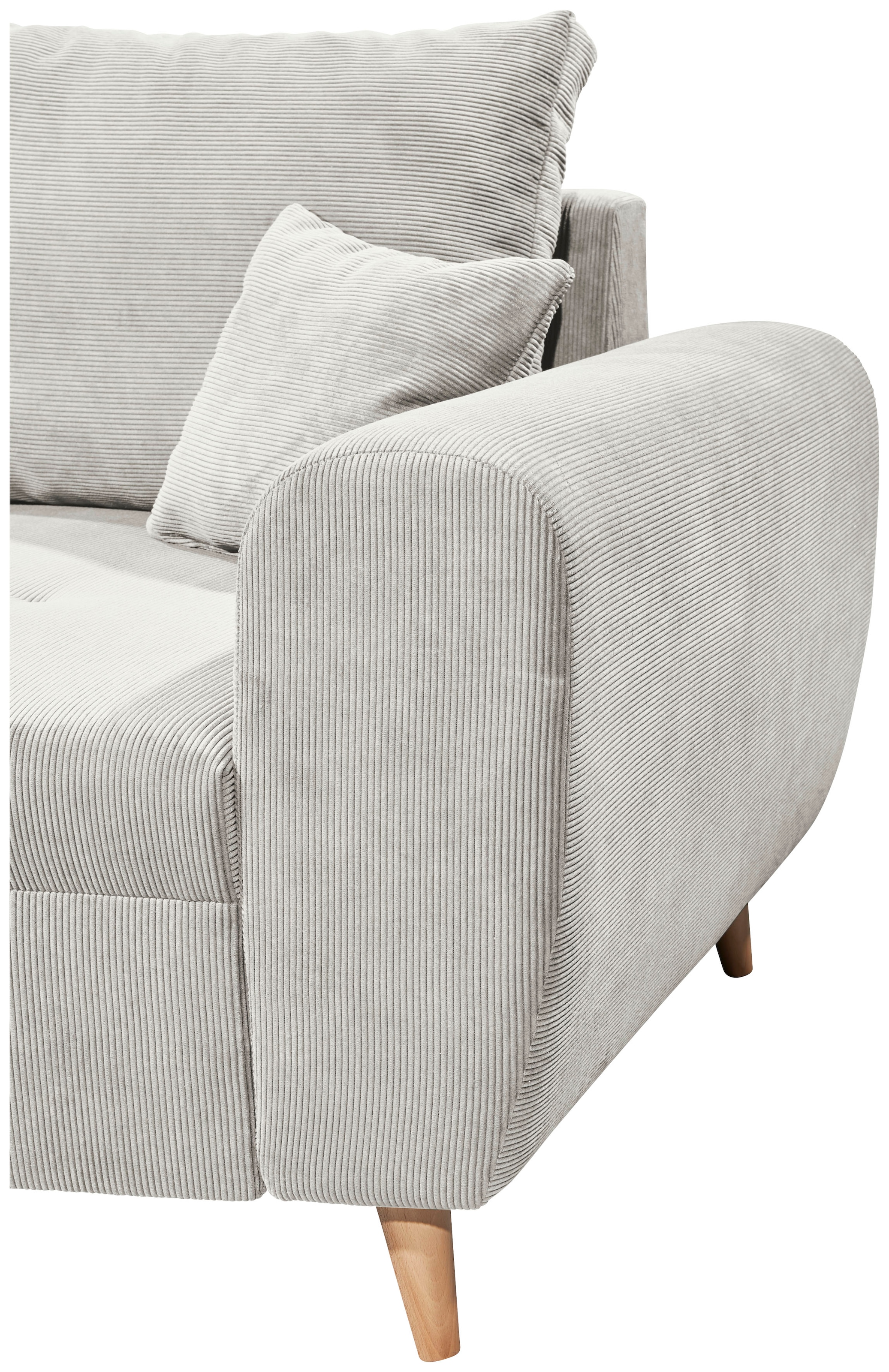 ED EXCITING DESIGN Ecksofa »Calanda L-Form« mit Hocker & 3 Zierkissen