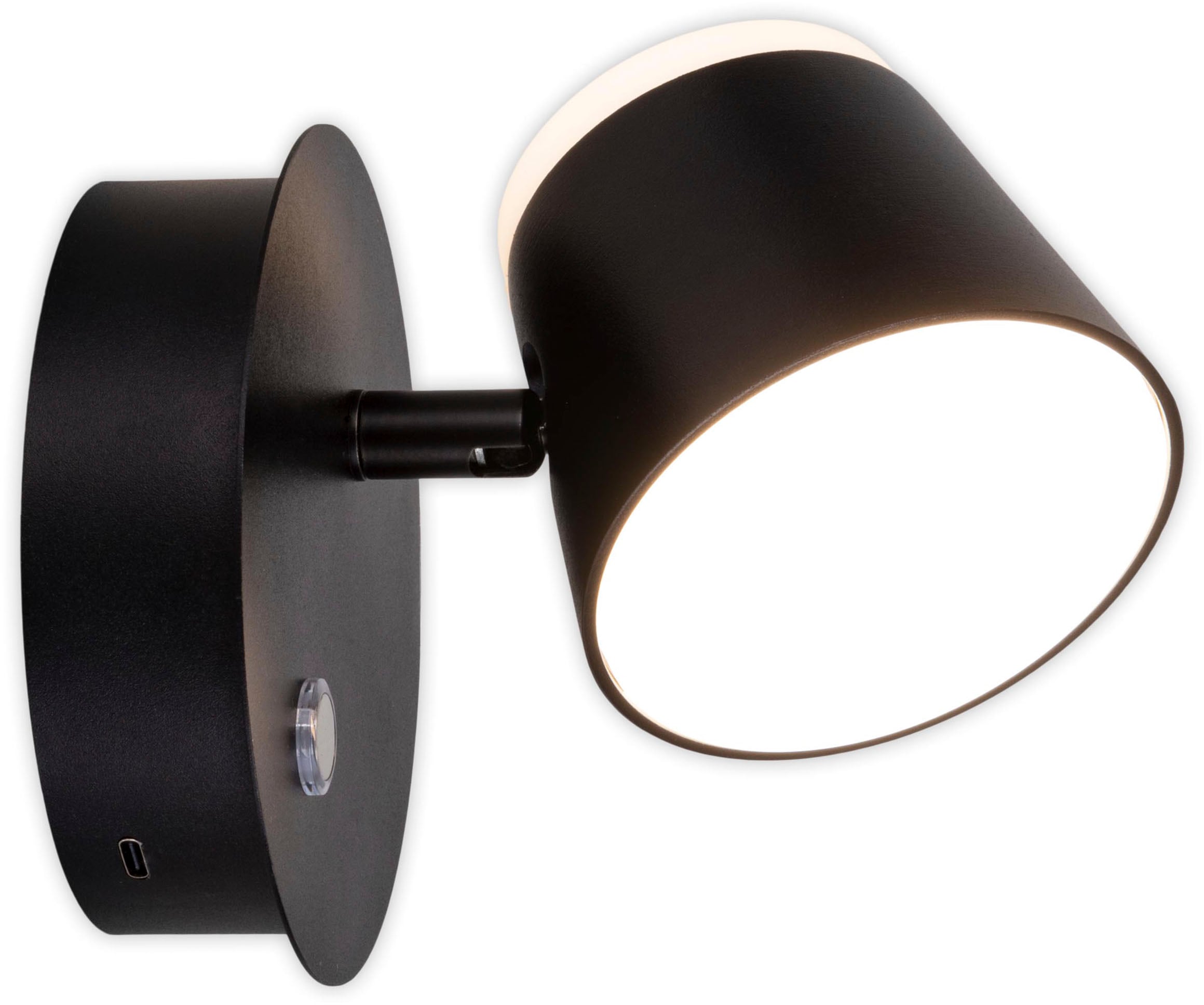 näve LED Wandleuchte »Tondo« LED-Modul 1 Stk. Warmweiß magnetisch, Akku Aufladung per USB-C Kabel, dimmbar per touch, Memory