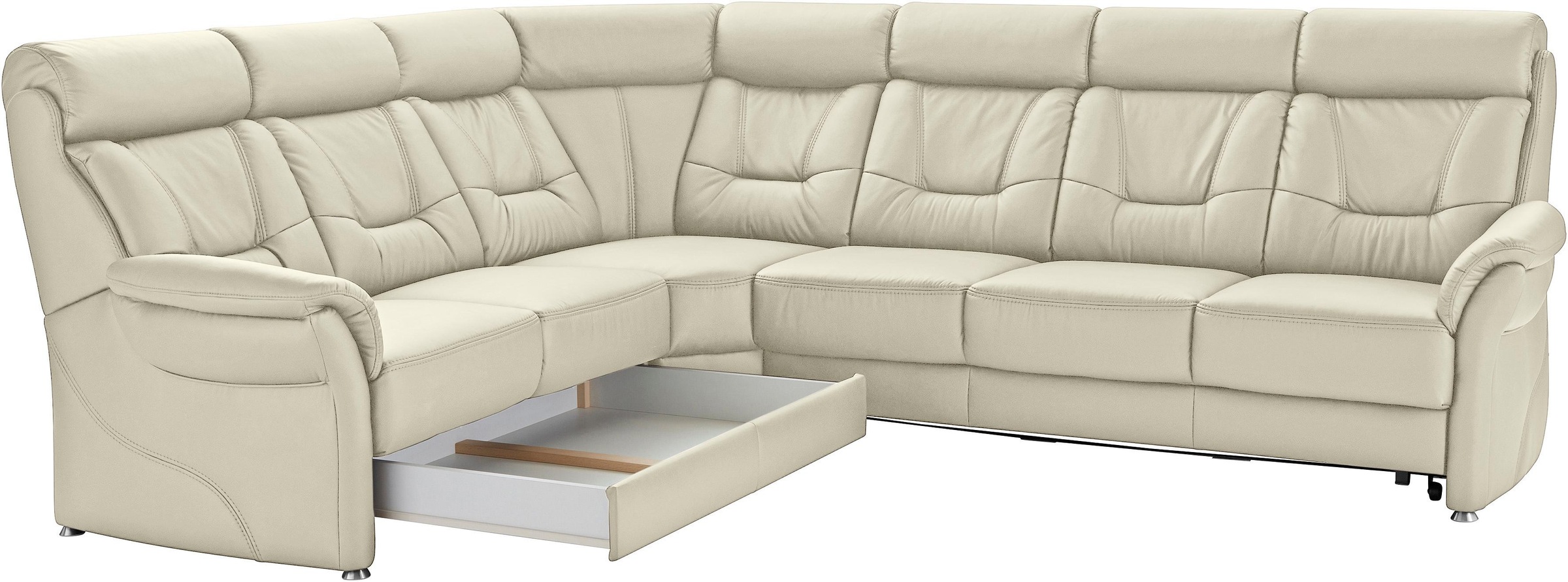 Places of Style Ecksofa »Sardinien L-Form«, mit Kopfteilverstellung, wahlweise mit Bettfunktion