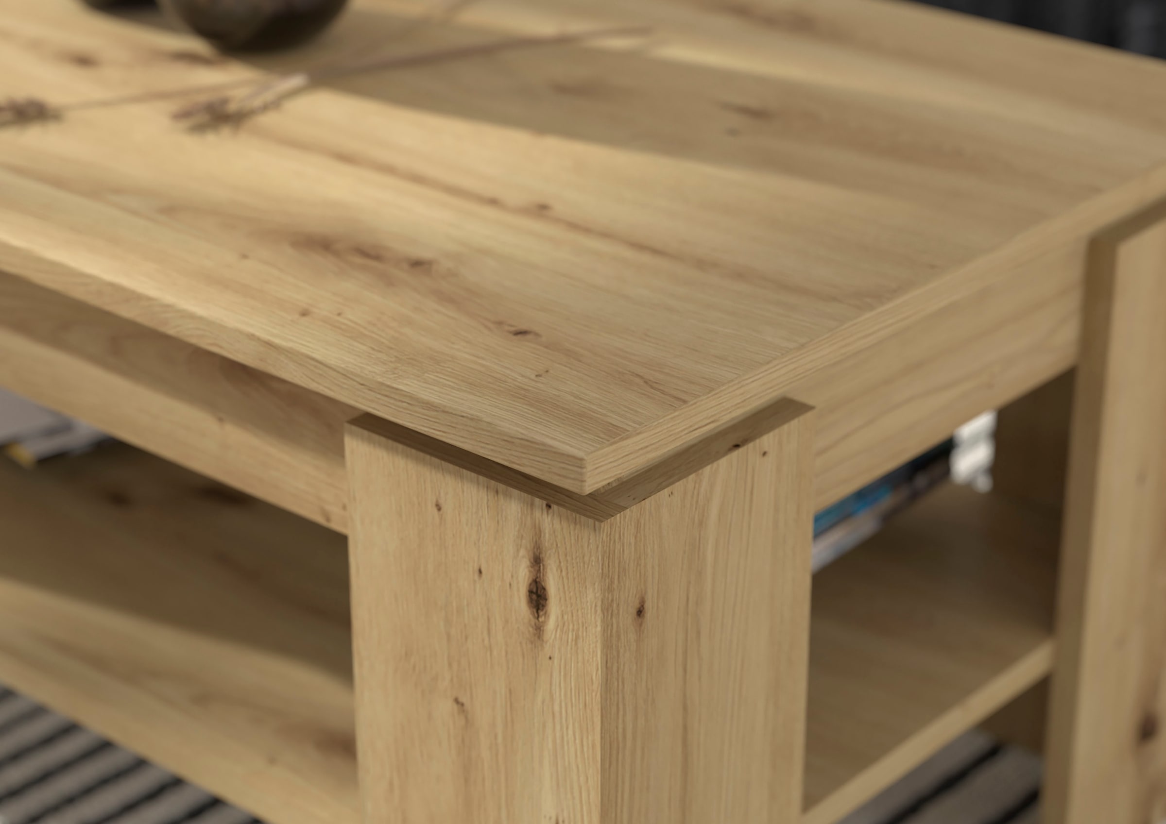 INOSIGN Couchtisch »Kalmar, rechteckig, 100 x 60 cm, 1 Ablageboden«, Sofatisch, Beistelltisch, Kaffetisch, Wohnzimmertisch, coffee table
