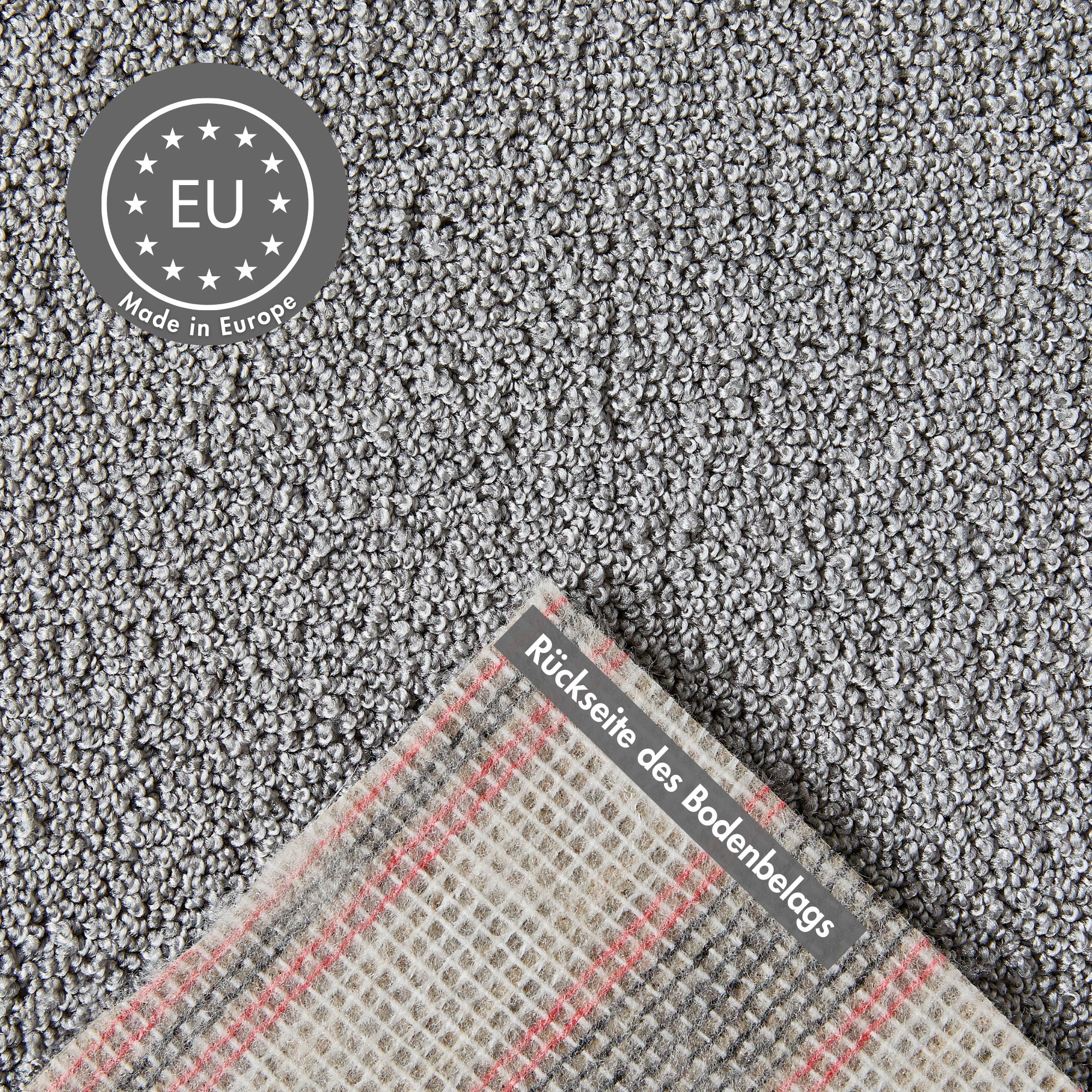 Andiamo Teppichboden »Rubinoy, Schlinge, Made in Belgium«, rechteckig, 8,5 mm Höhe, Breite 400 cm oder 500 cm, Wohnzimmer, strapazierfähig & robust