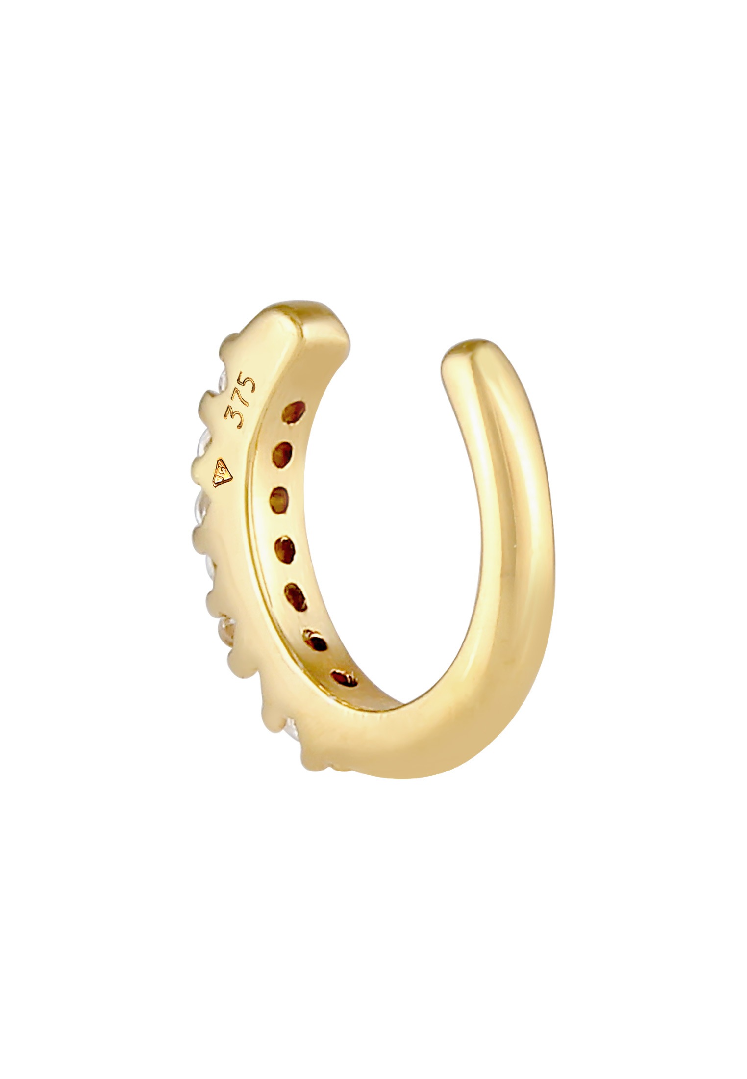 Elli Premium Ohrklemme »Ohrringe Single Earcuff Topas Edelsteine Trend 375 Gelbgold«