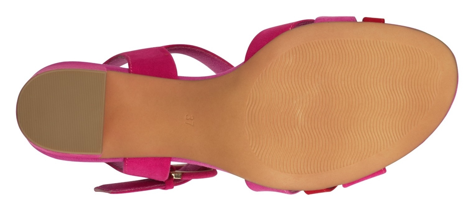 MARCO TOZZI Sandalette  , Blockabsatz, Sommerschuh, Sandale mit verstellbarem Fesselriemchen