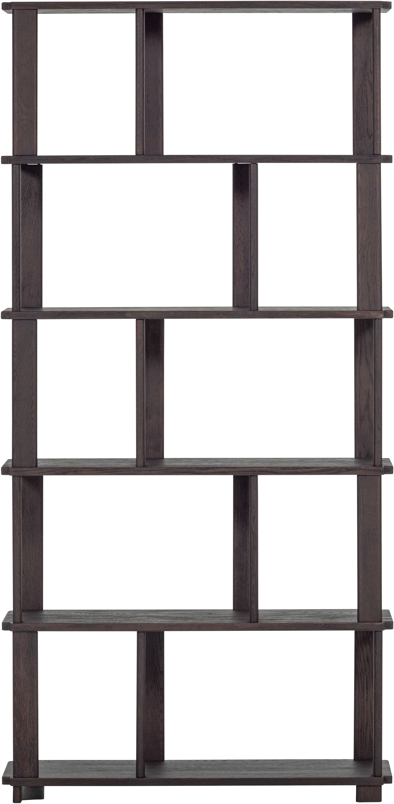 WOOOD Wandregal »Riss Eichenholz mit sichtbare Maserung, B 90 x T 30 x H 186 cm« Tragkraft 10 kg pro Einlegeboden, nachbehandelbar, einfach montierbar