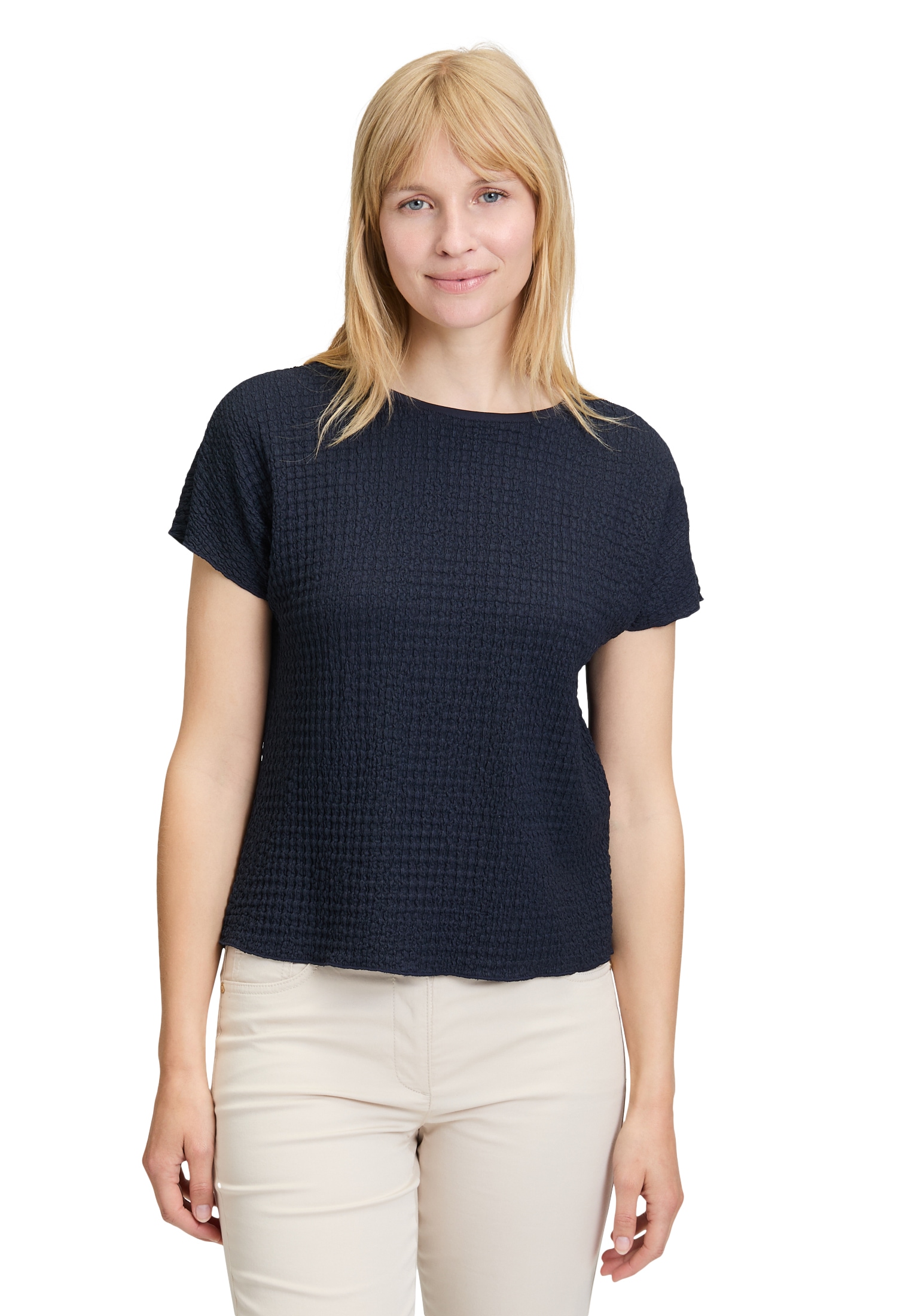 Betty Barclay Kurzarmshirt »Strukturshirt mit U-Boot-Ausschnitt«