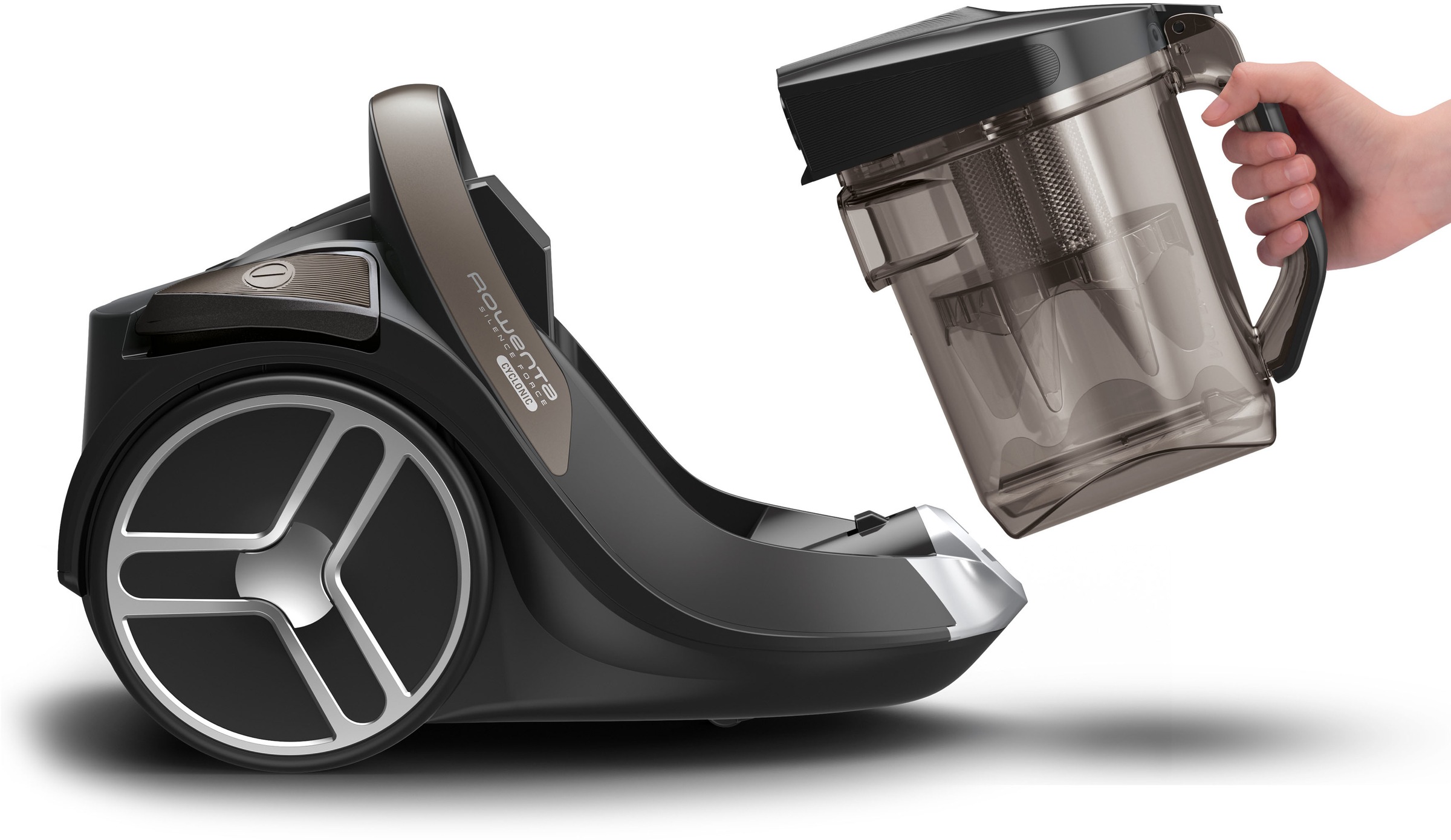 Rowenta Bodenstaubsauger »Silence Force Cyclonic Animal, 2,5 L Kapazität, leise bei 67 dB(A),«, 550 W, beutellos, mit Parkett- und Mini-Turbodüse, langlebiger EffiTech-Motor, RO7260