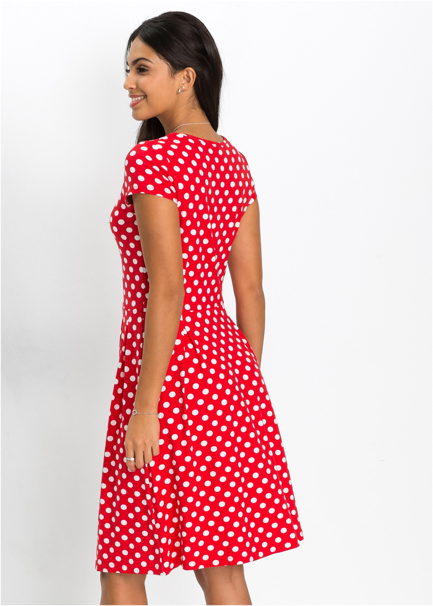 bonprix Jerseykleid »Jerseykleid aus Viskose-Mix« 1 tlg. für sommerliche Tage, aus Viskose-Mix, ausgestellte Passform