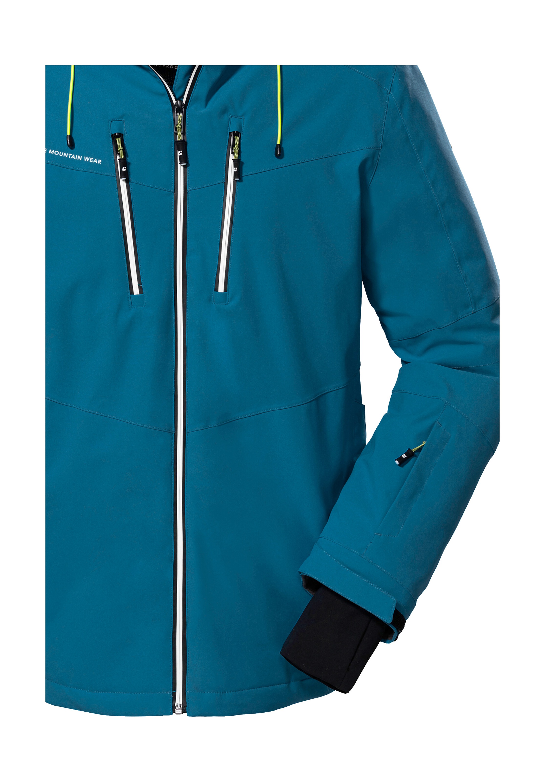 Killtec Skijacke »KSW 44 MN SKI JCKT«, Wasserdichte, atmungsaktive Funktionsjacke mit abnehmbarer Kapuze