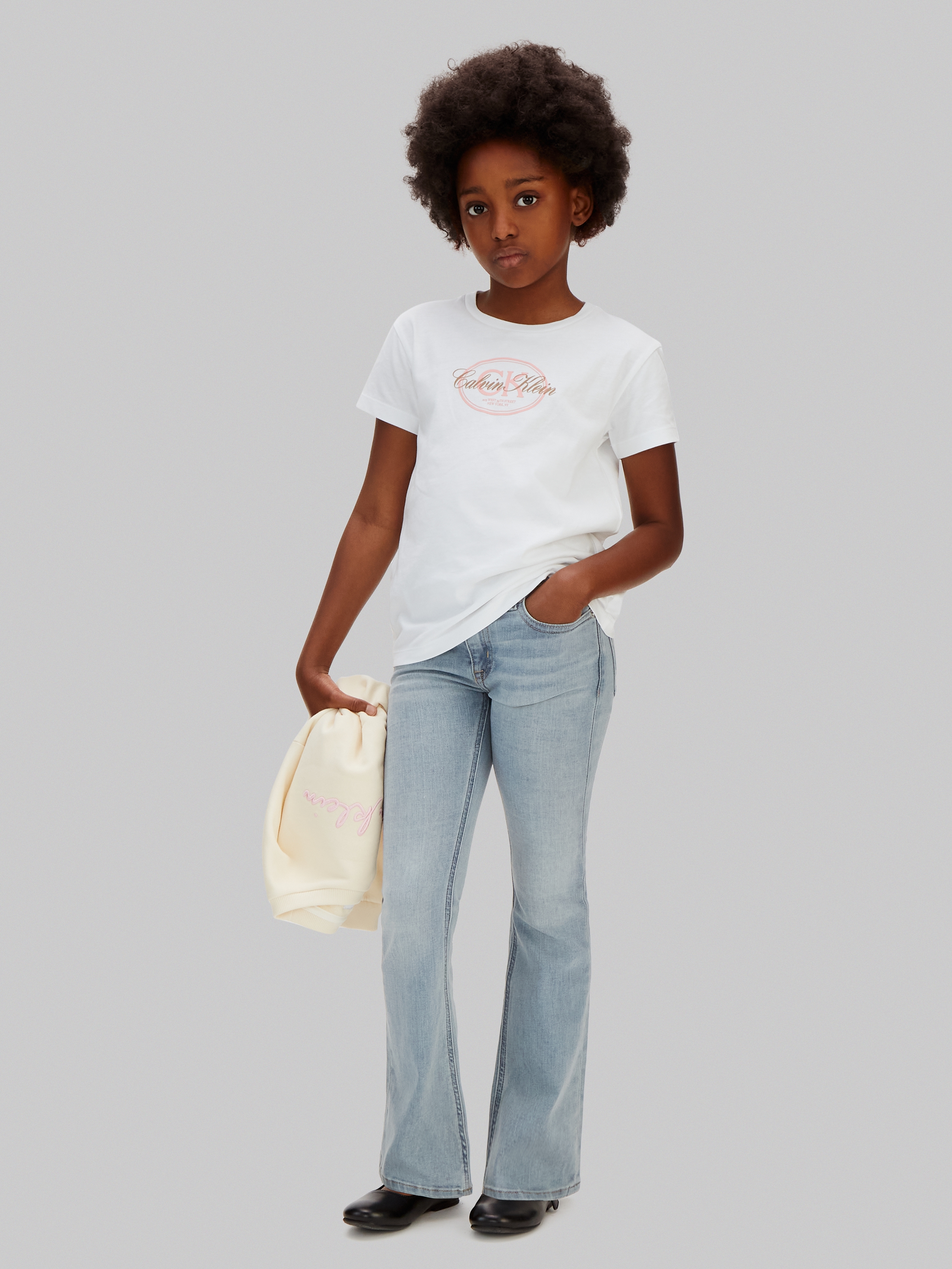 Calvin Klein Jeans Schlagjeans »FLARE ANDREW BLUE WASH« Regular fit für Kinder mit praktischen Taschen