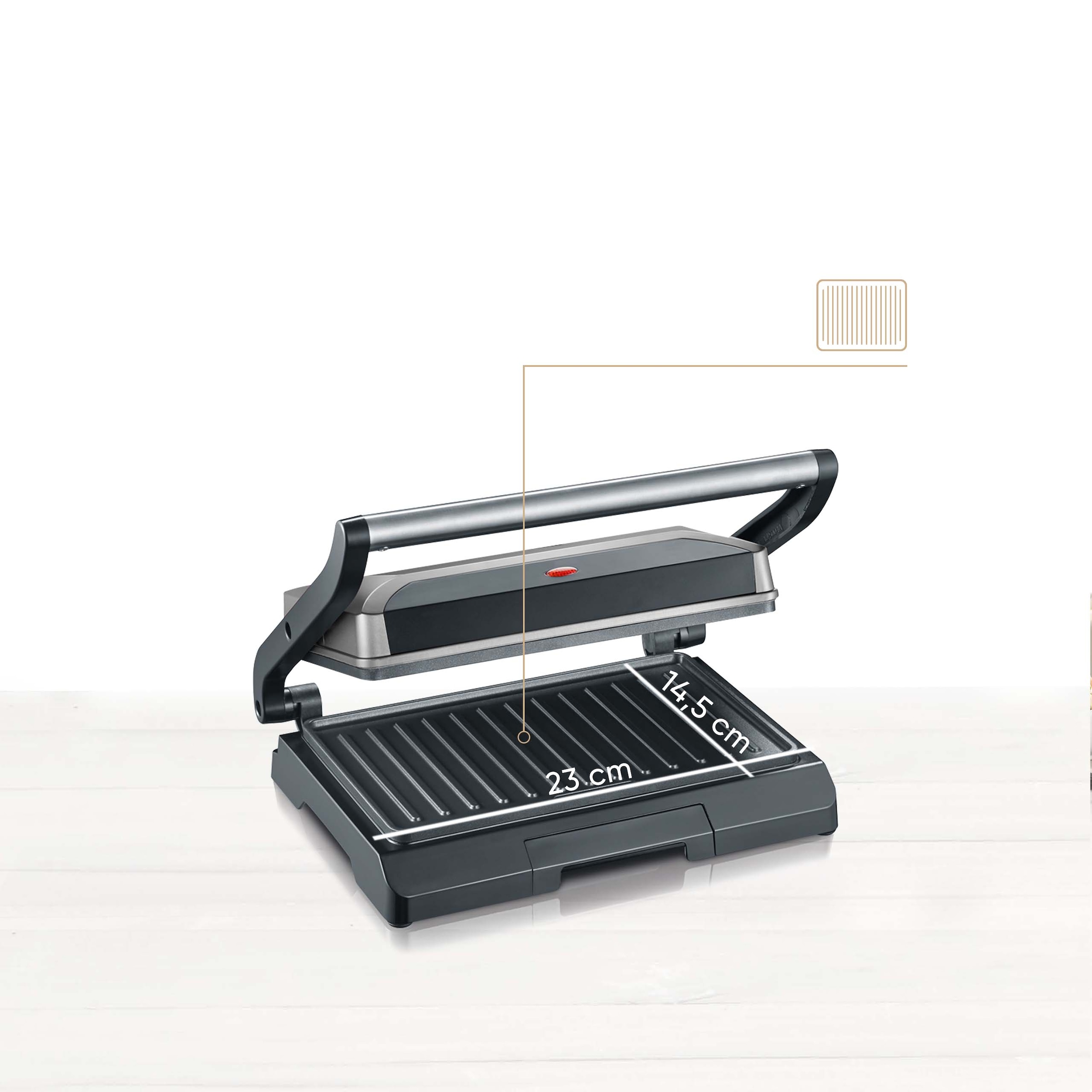 Severin Kontaktgrill »KG 2394« 800 W antihaftbeschichtete Grillplatten,inkl. Fettauffangschale