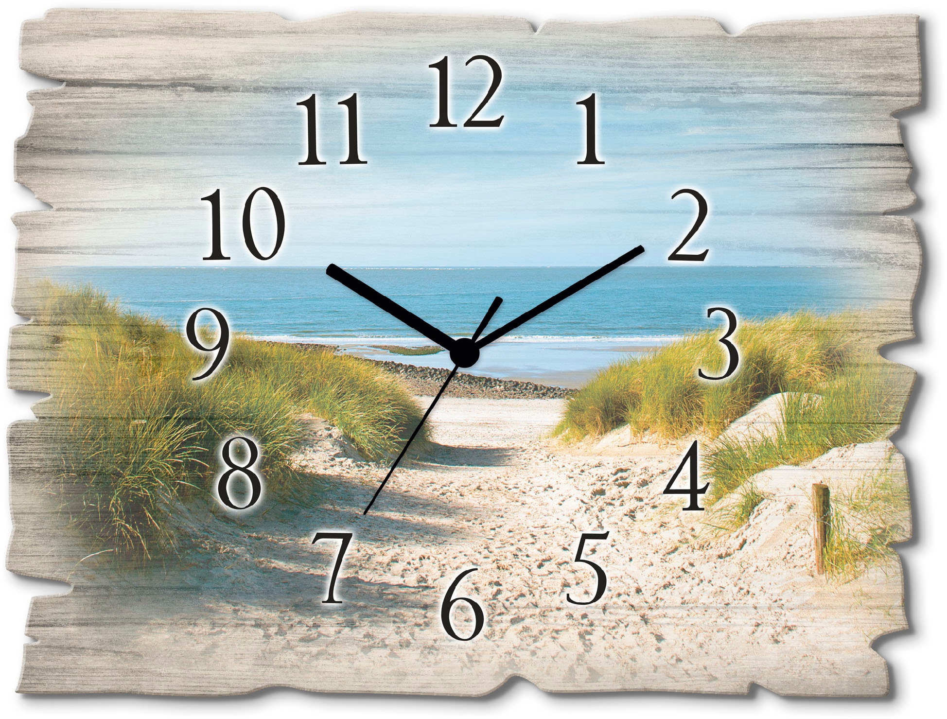 Artland Wanduhr »Strand mit Sanddünen und Weg zur See« wahlweise mit  Quarz- oder Funkuhrwerk, lautlos ohne Tickgeräusche