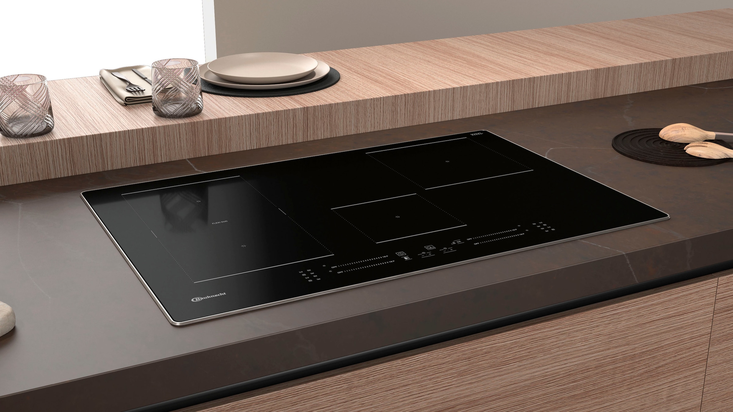 BAUKNECHT Flex-Induktions-Kochfeld von SCHOTT CERAN® »BS 2677C AL«