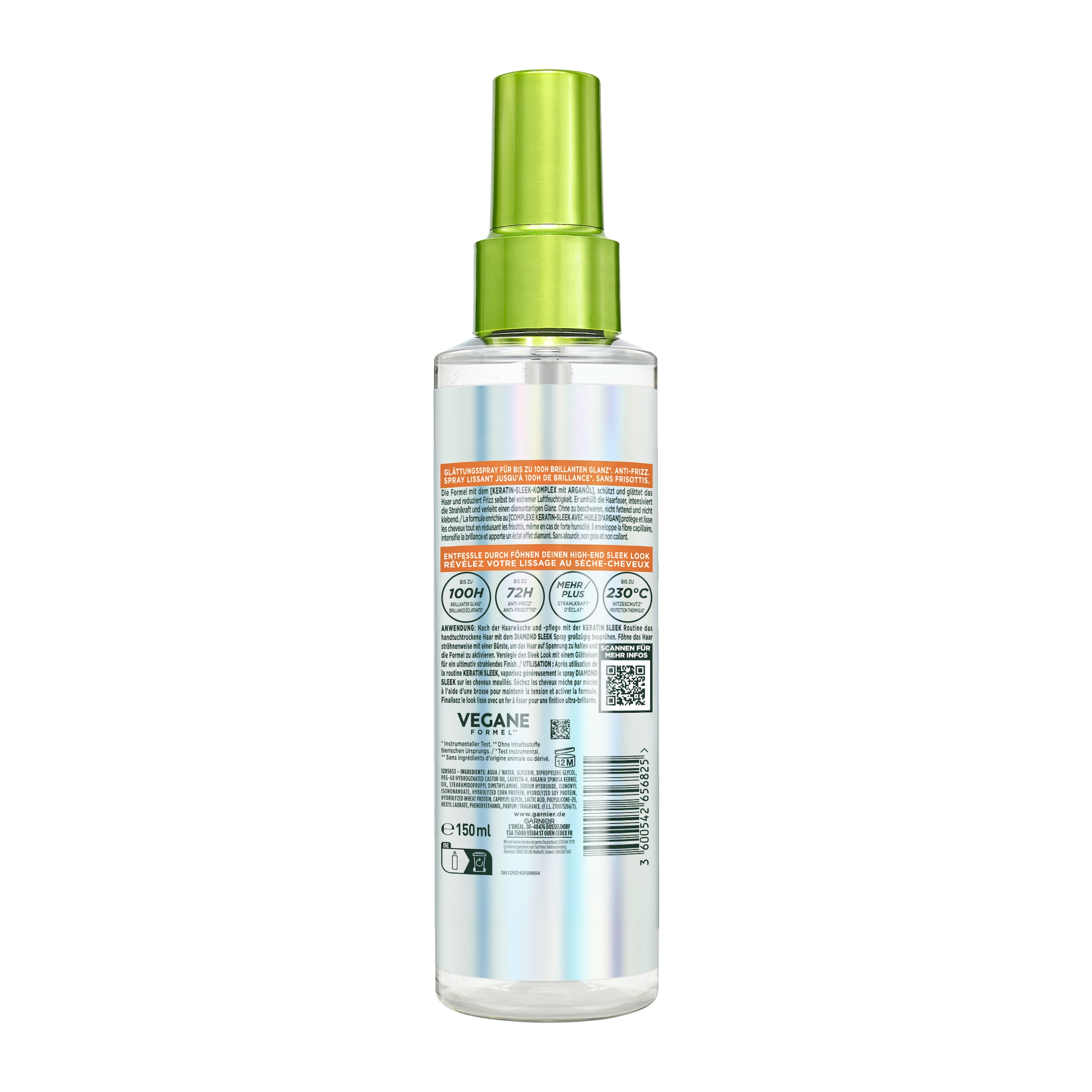 GARNIER Haarpflege-Spray »Garnier Fructis Diamond Sleek Shine-Coat Glättungsspray«
