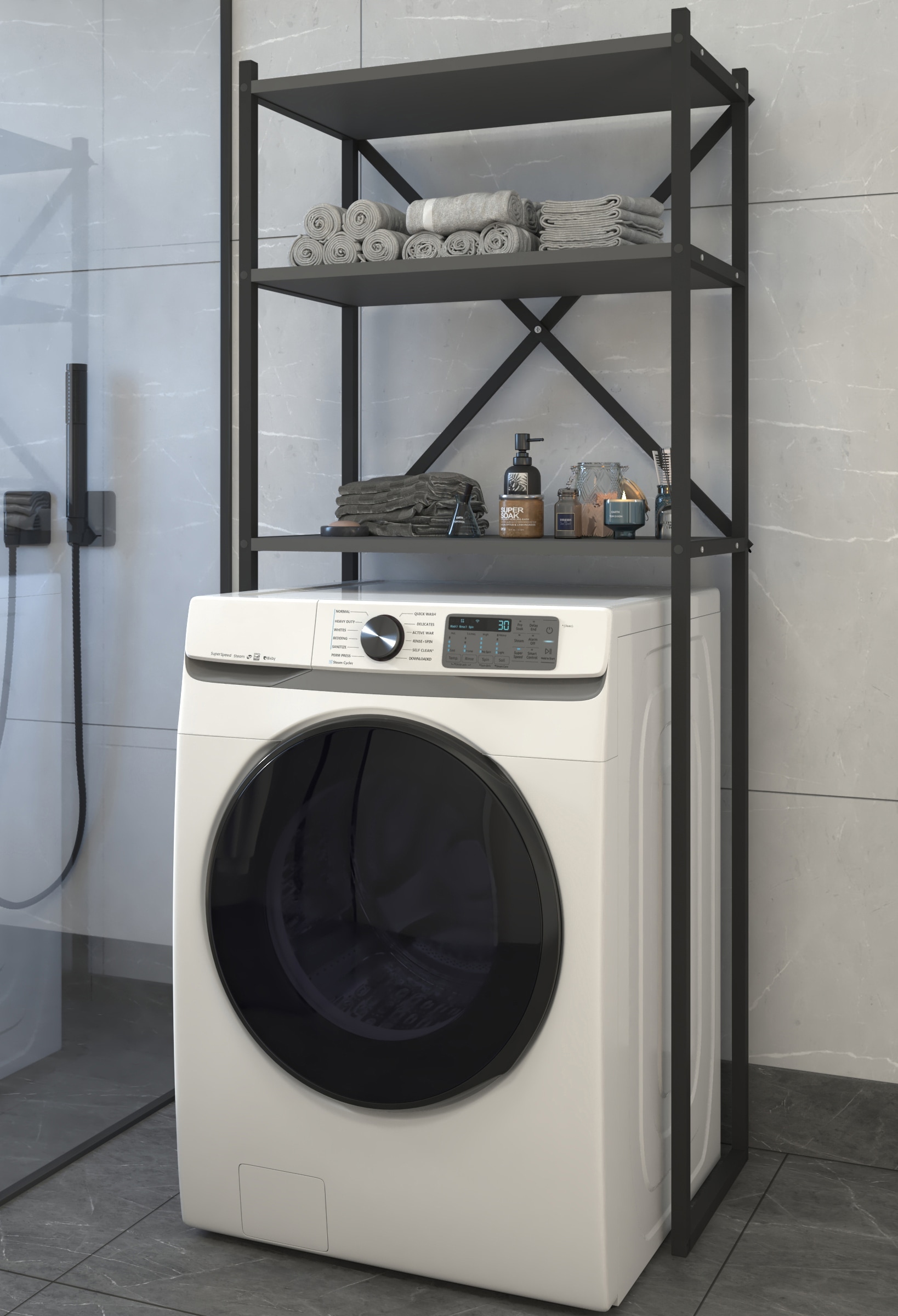 VCM Waschmaschinenumbauschrank »Waschmaschine Toilette Überbau Schrank Insasi«